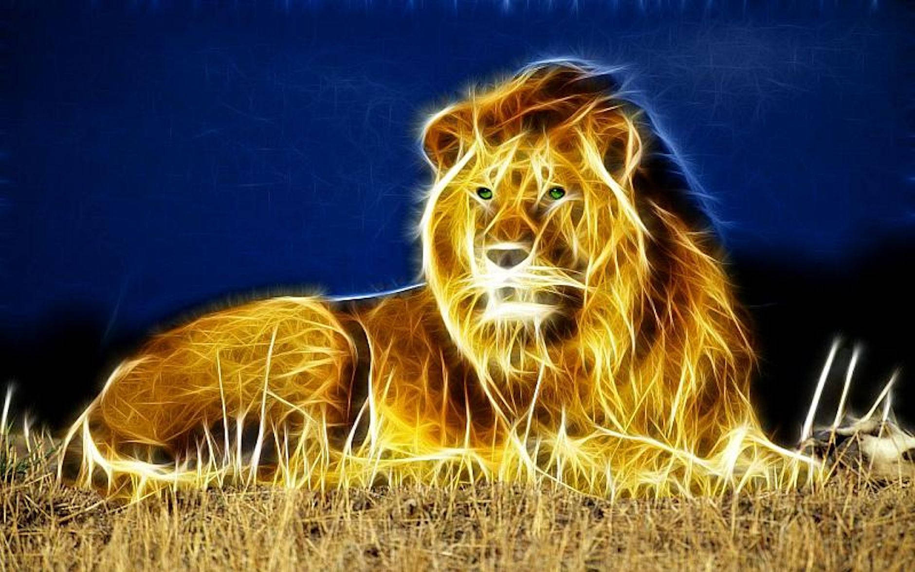 Computer Generated Image Of 3d Lion Background