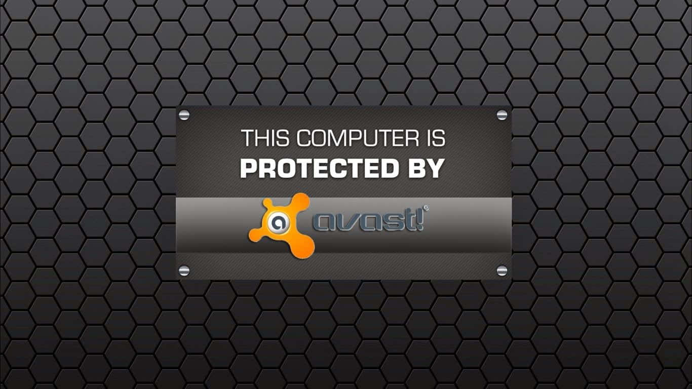 Computer Protected By Avast! Antivirus Software Background