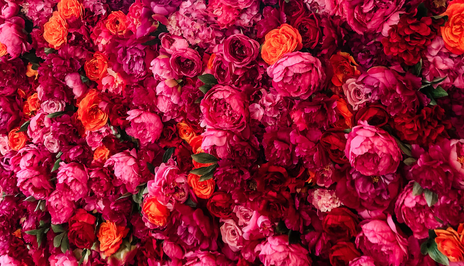 Computer With Lovely Floral Design Background