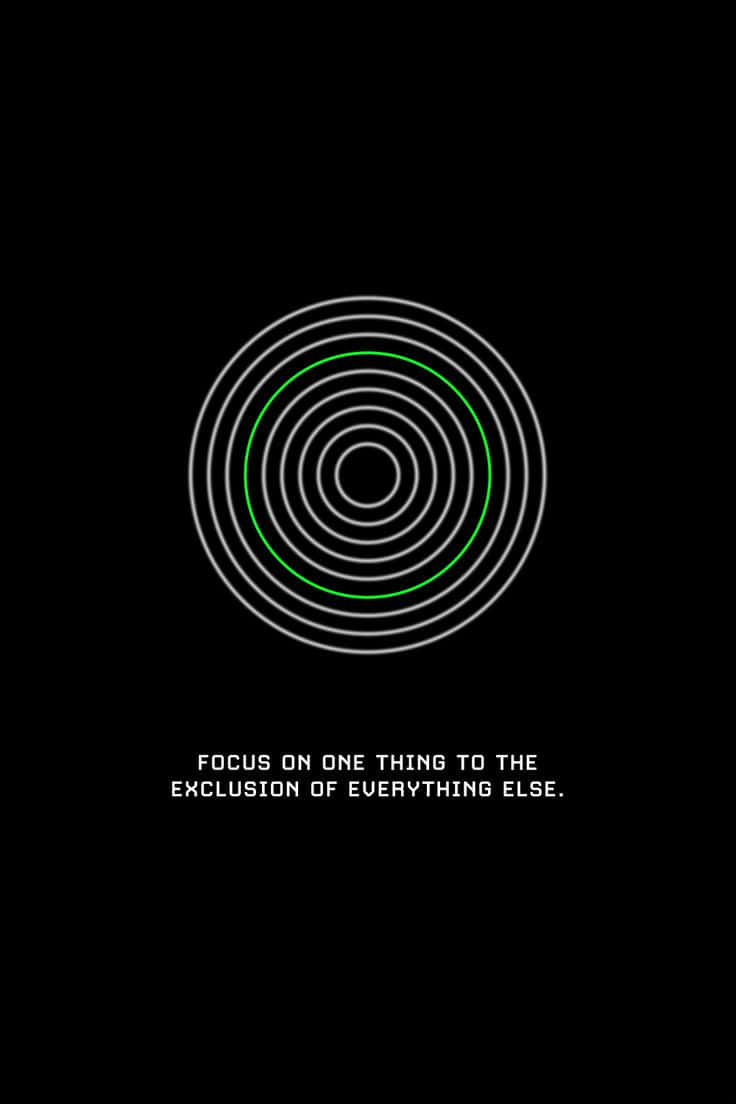 Concentric Circles Focus Quote Background