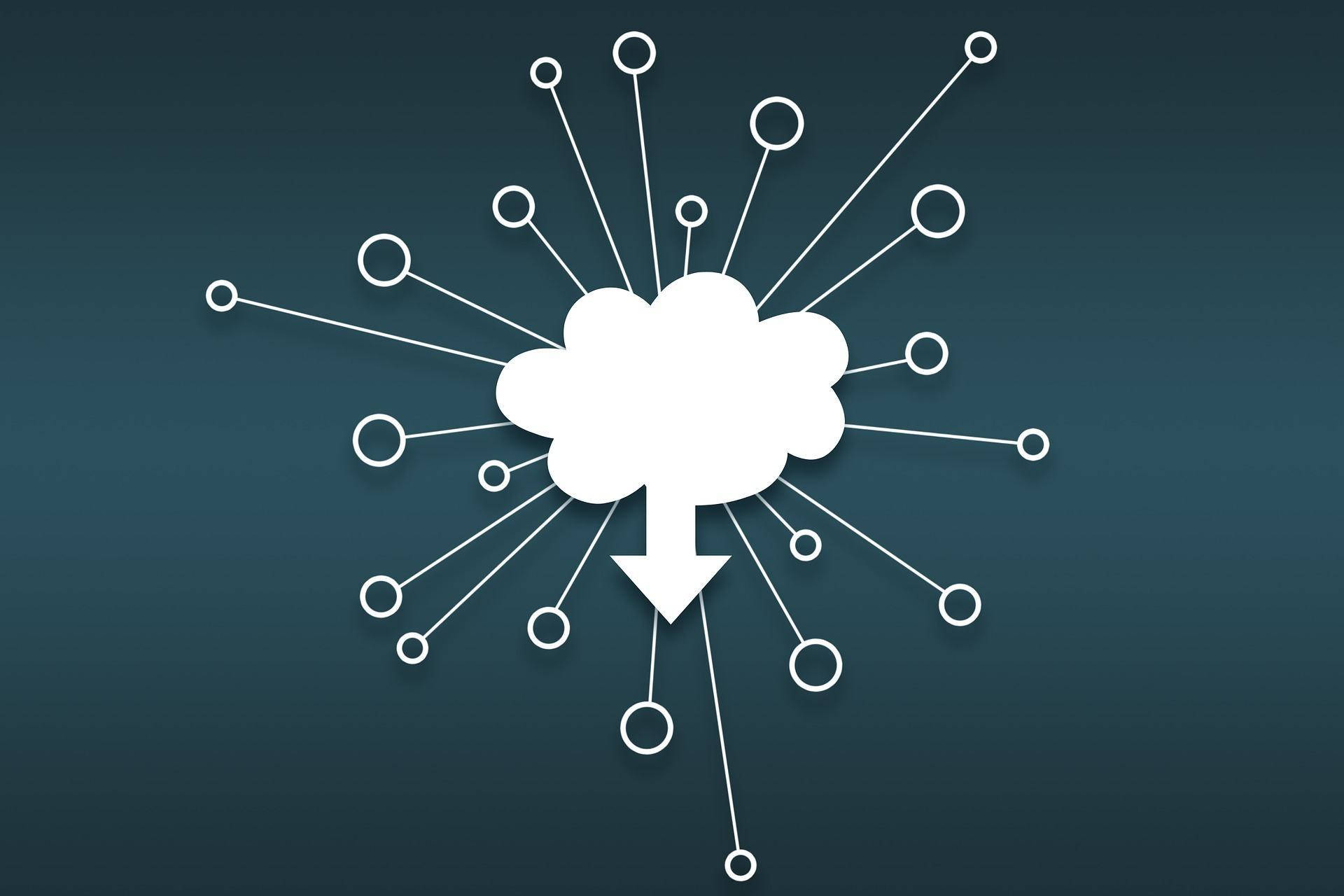 Conceptual Cloud Storage Network Illustration