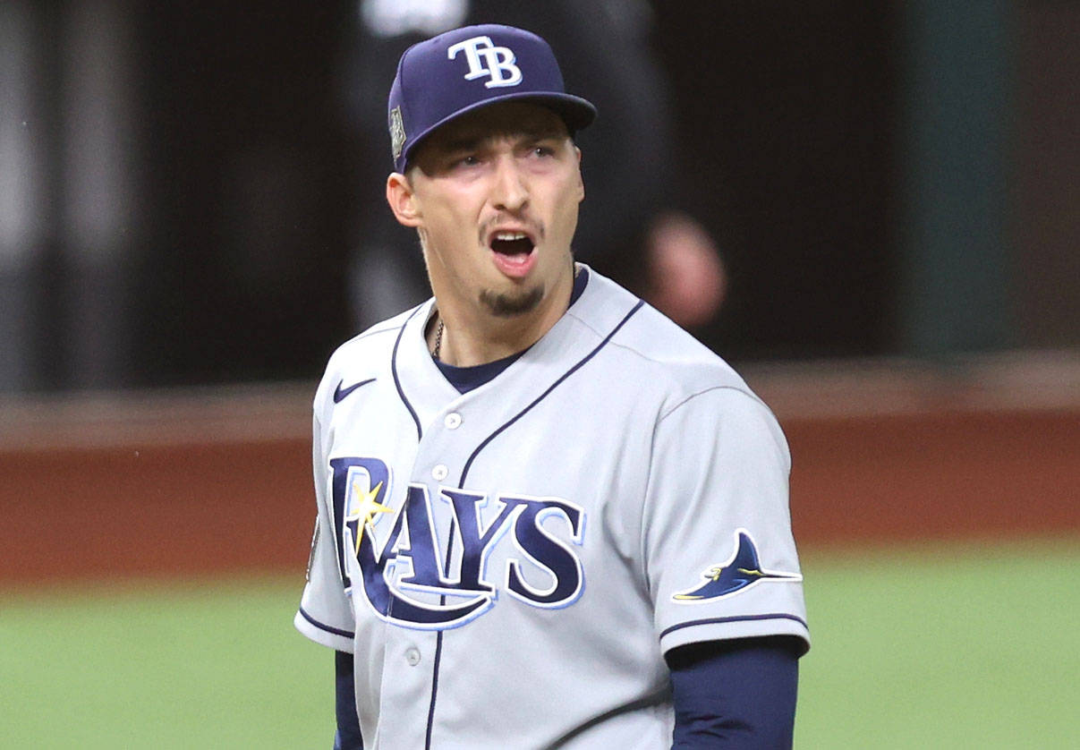 Concerned Blake Snell Background