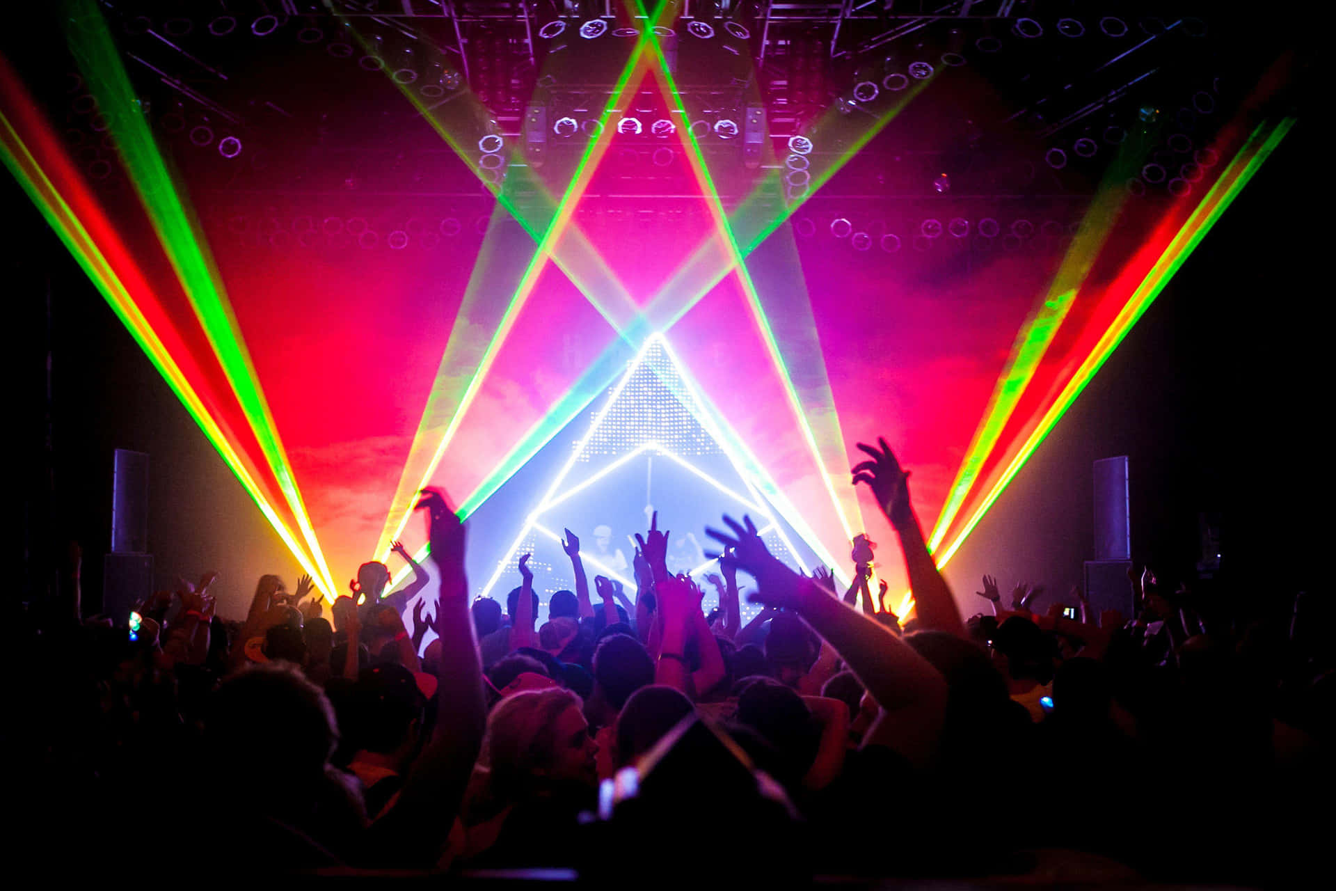 Concert Laser Light Show Background