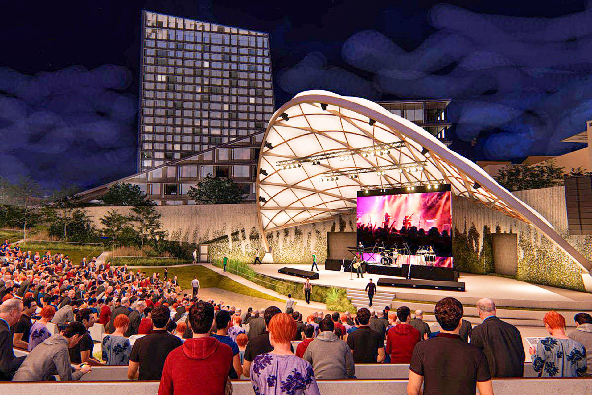 Concert Stage At University Of California, San Diego (ucsd) Background