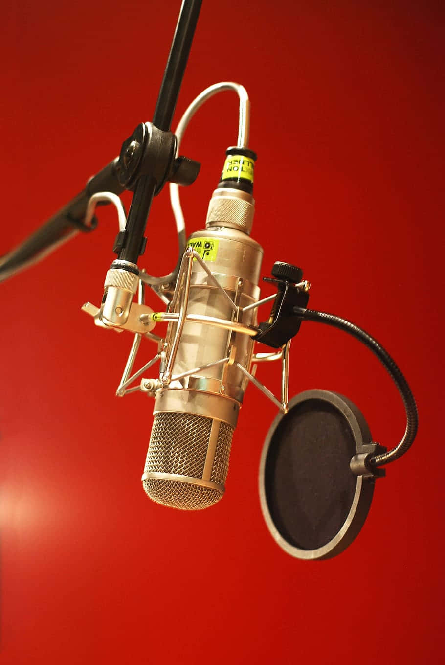 Condenser Microphone For Recording In The Studio Background