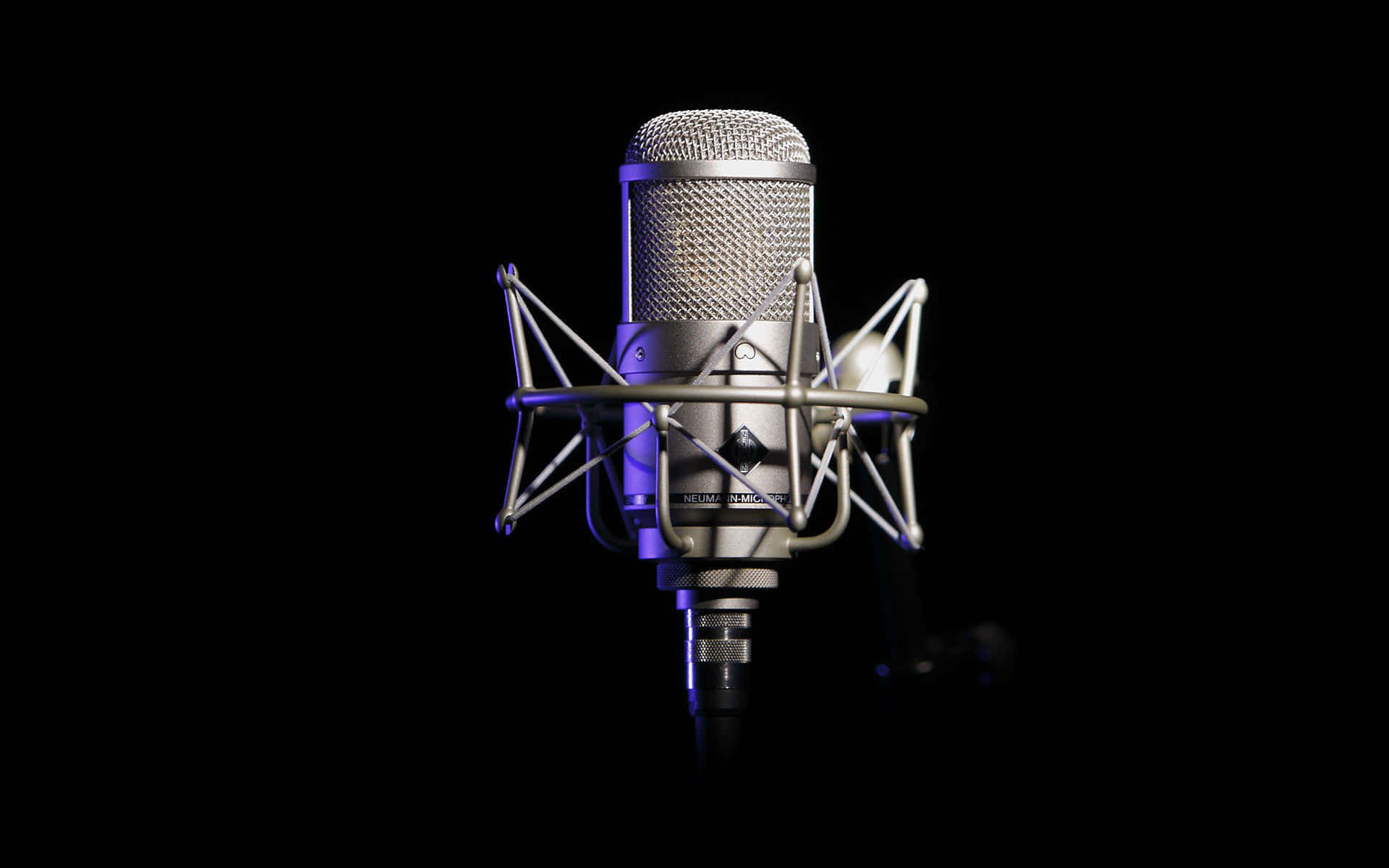 Condenser Microphone Shining In The Spotlight