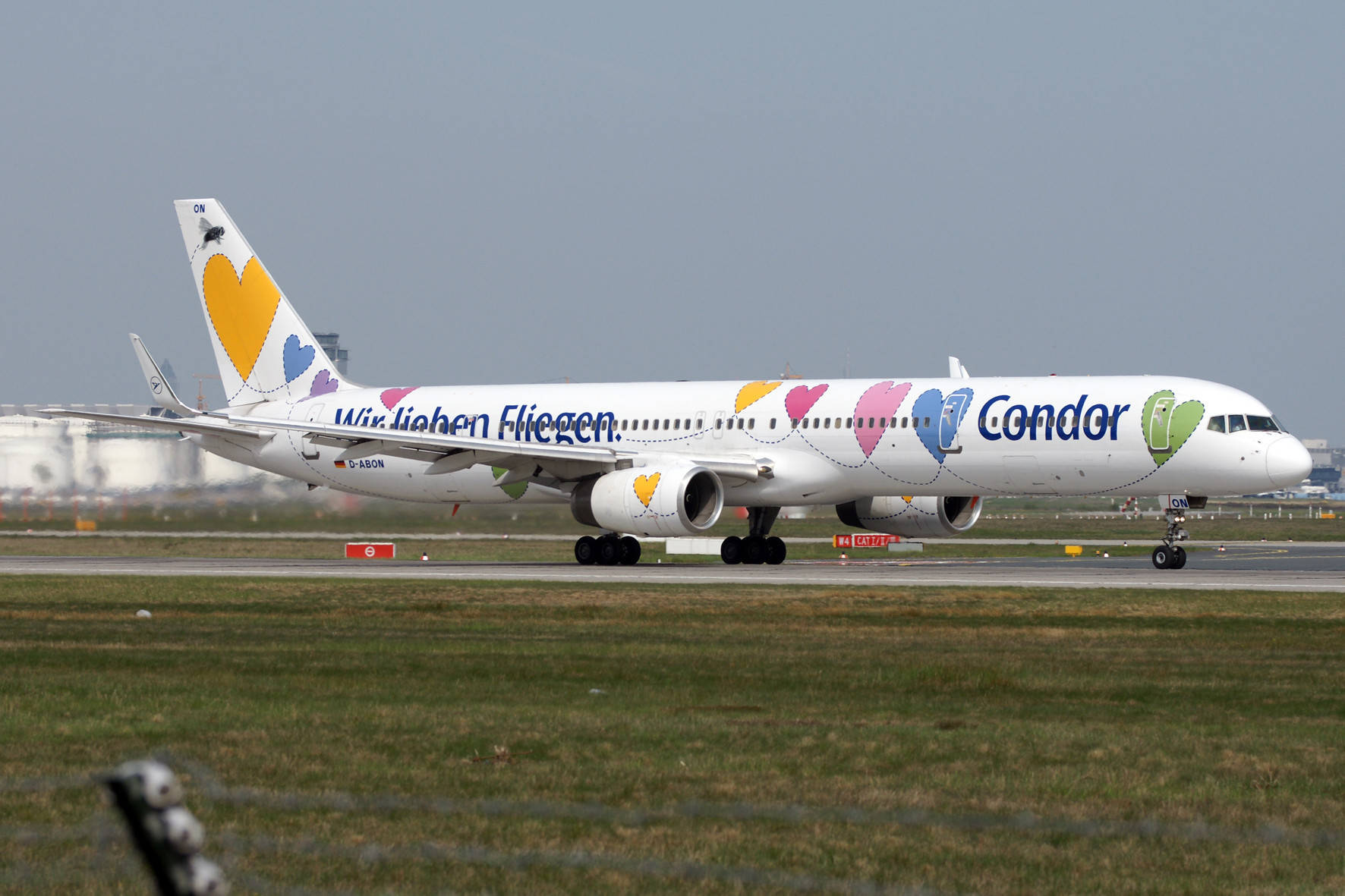 Condor Airlines Boeing 767 In Flight Background