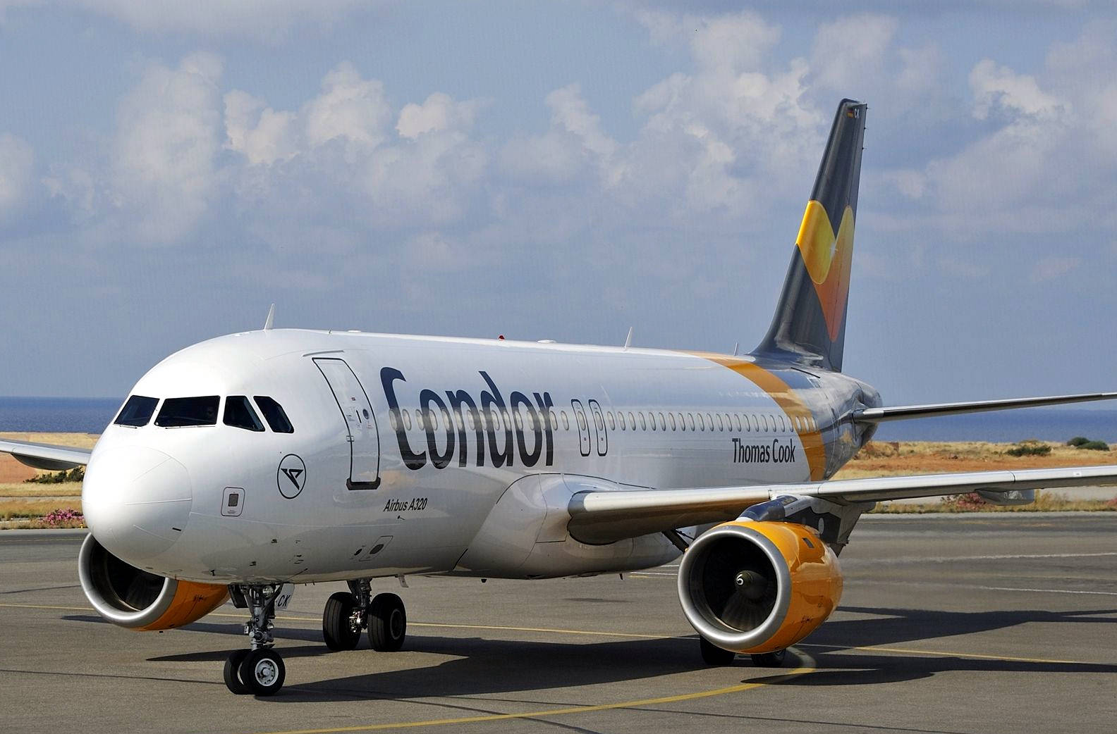 Condor Airlines Parked Passenger Airplane Background