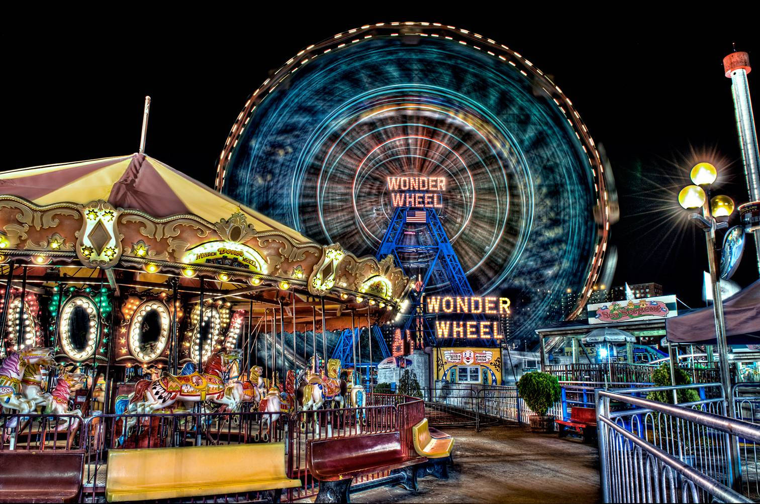 Coney Island B&b Carousell Background