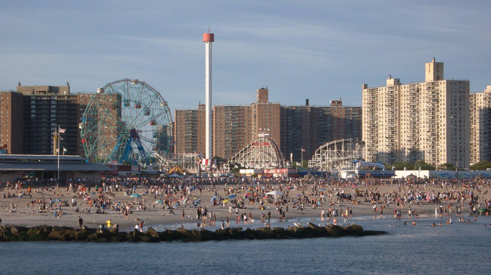 Coney Island Beach Background