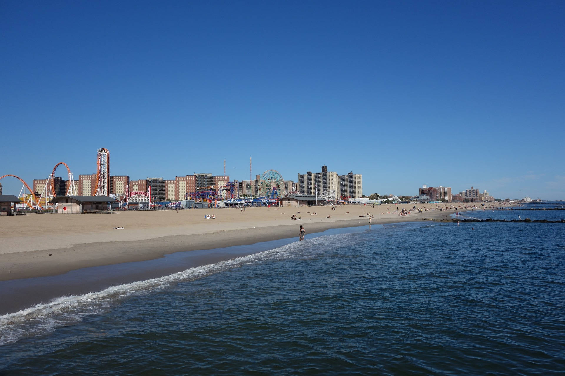 Coney Island Beach Beautiful Background