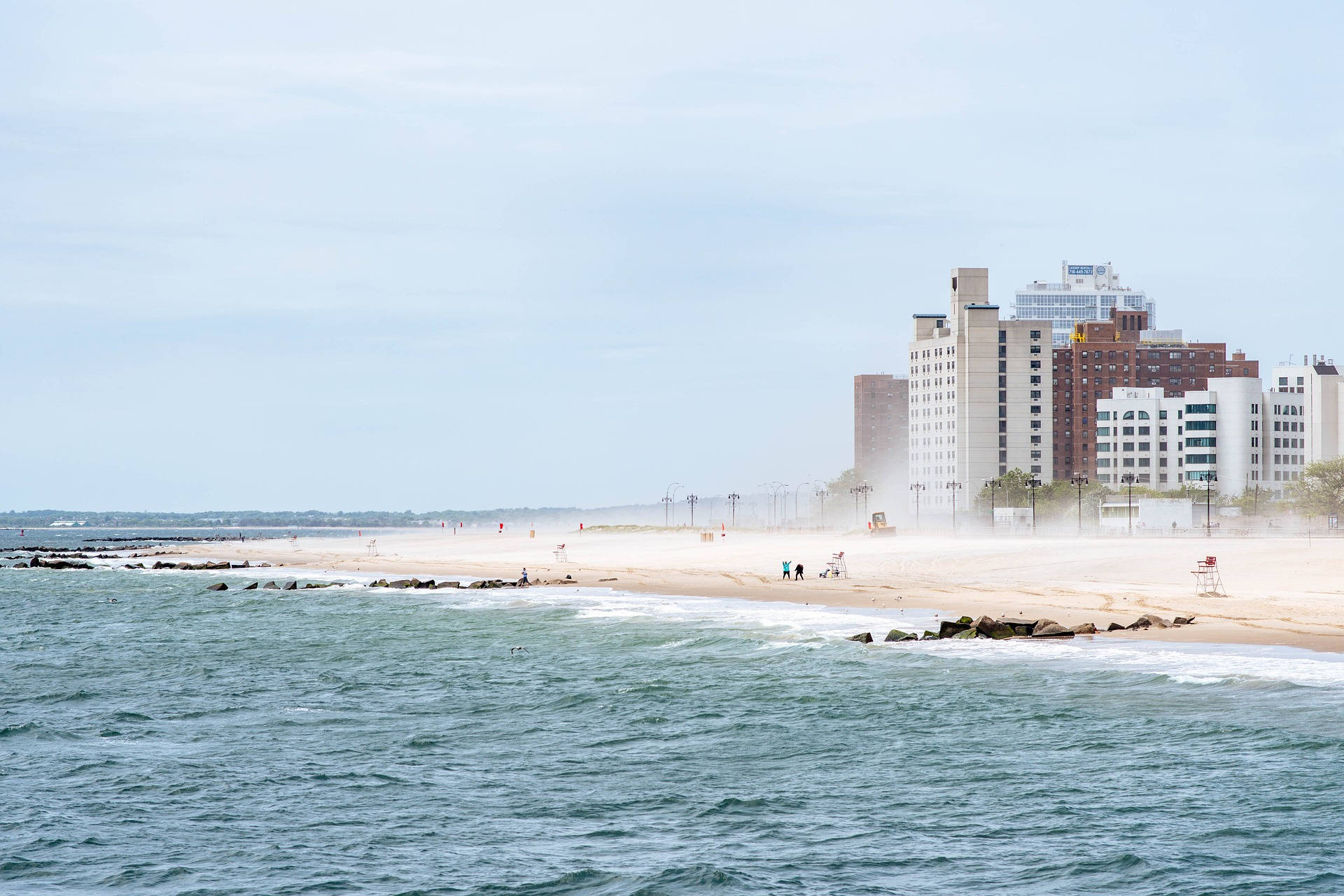 Coney Island Beach Clear Water Background