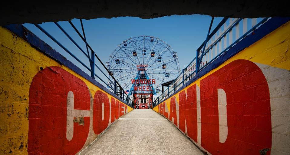 Coney Island Pathway Background