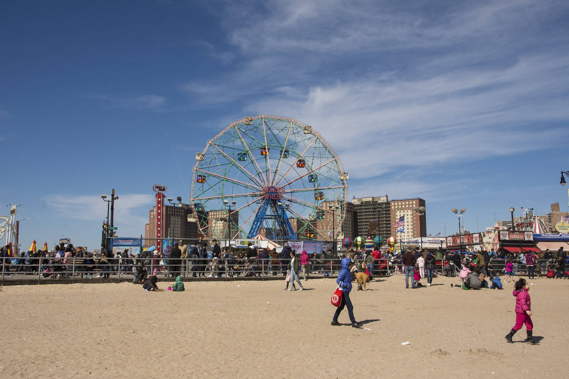 Coney Island People Walking