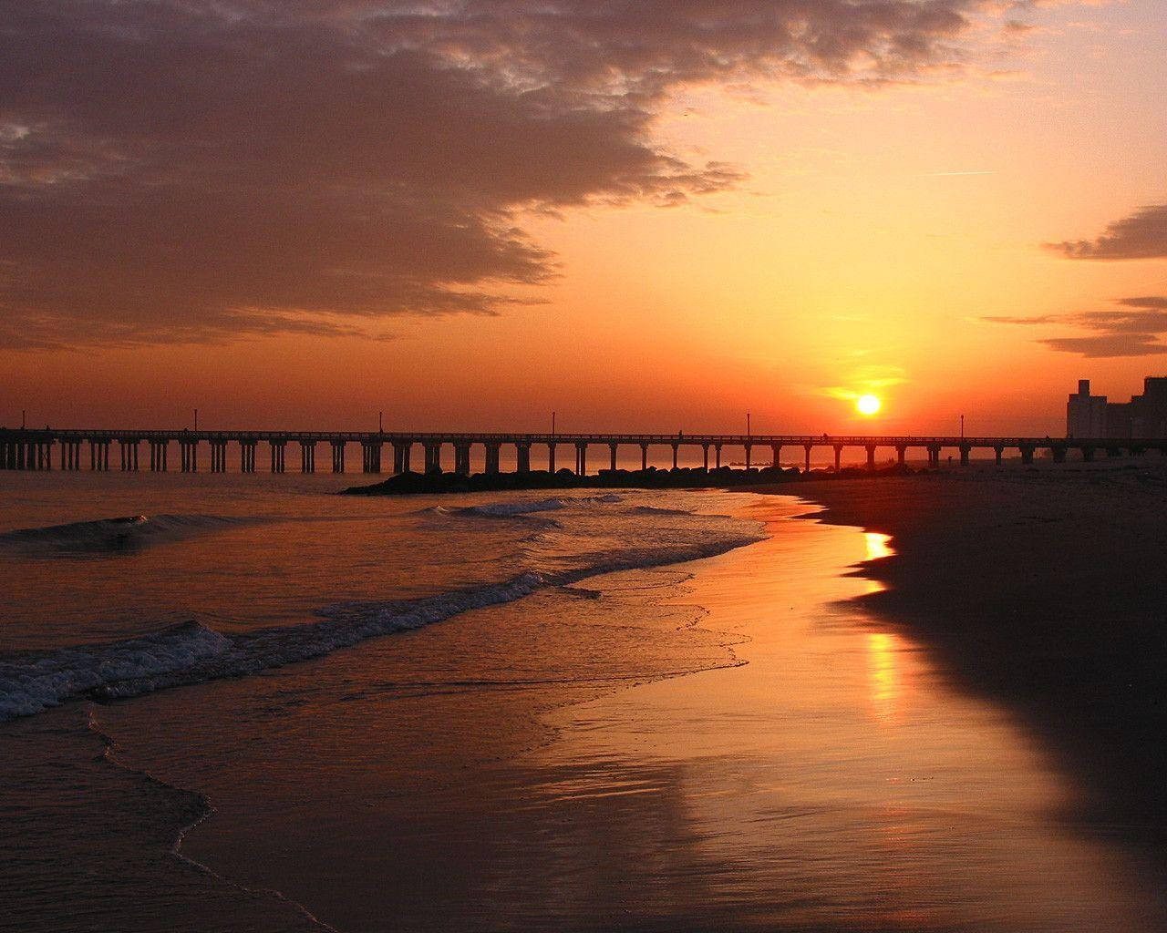 Coney Island Sunset Background