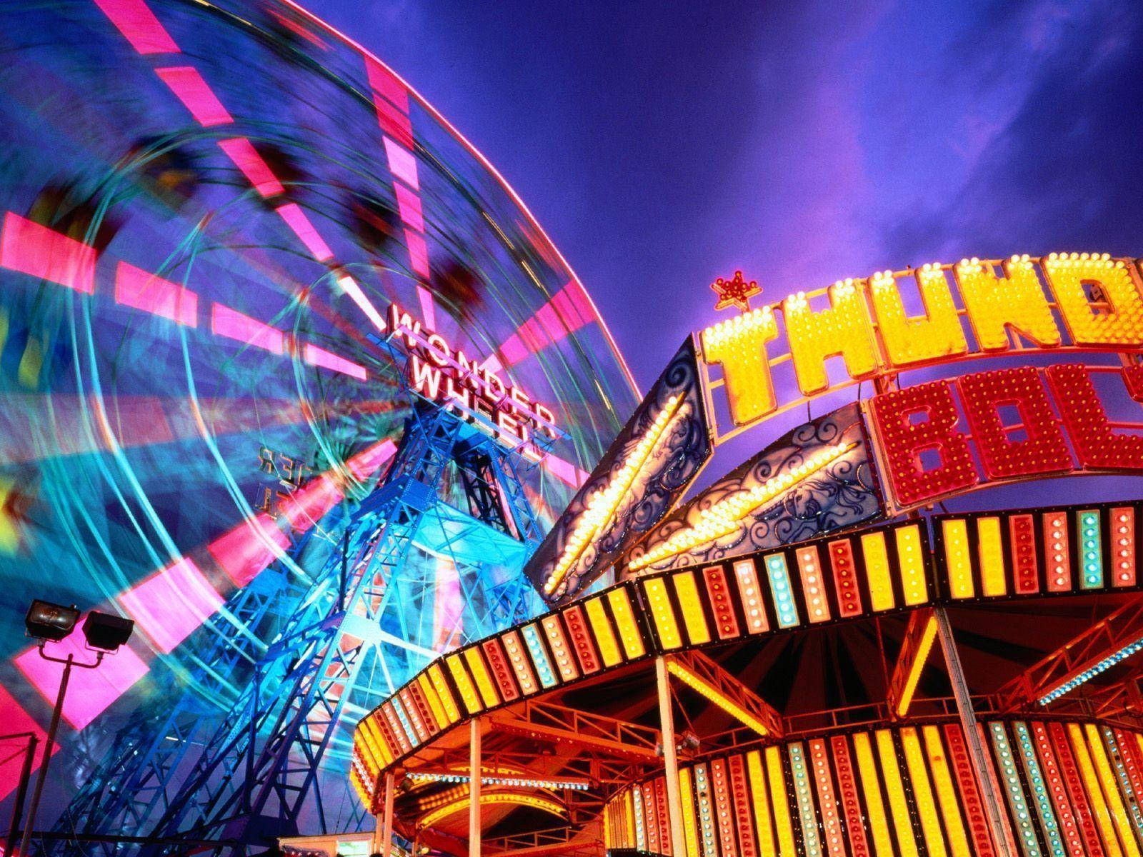 Coney Island Wonder Wheel Background