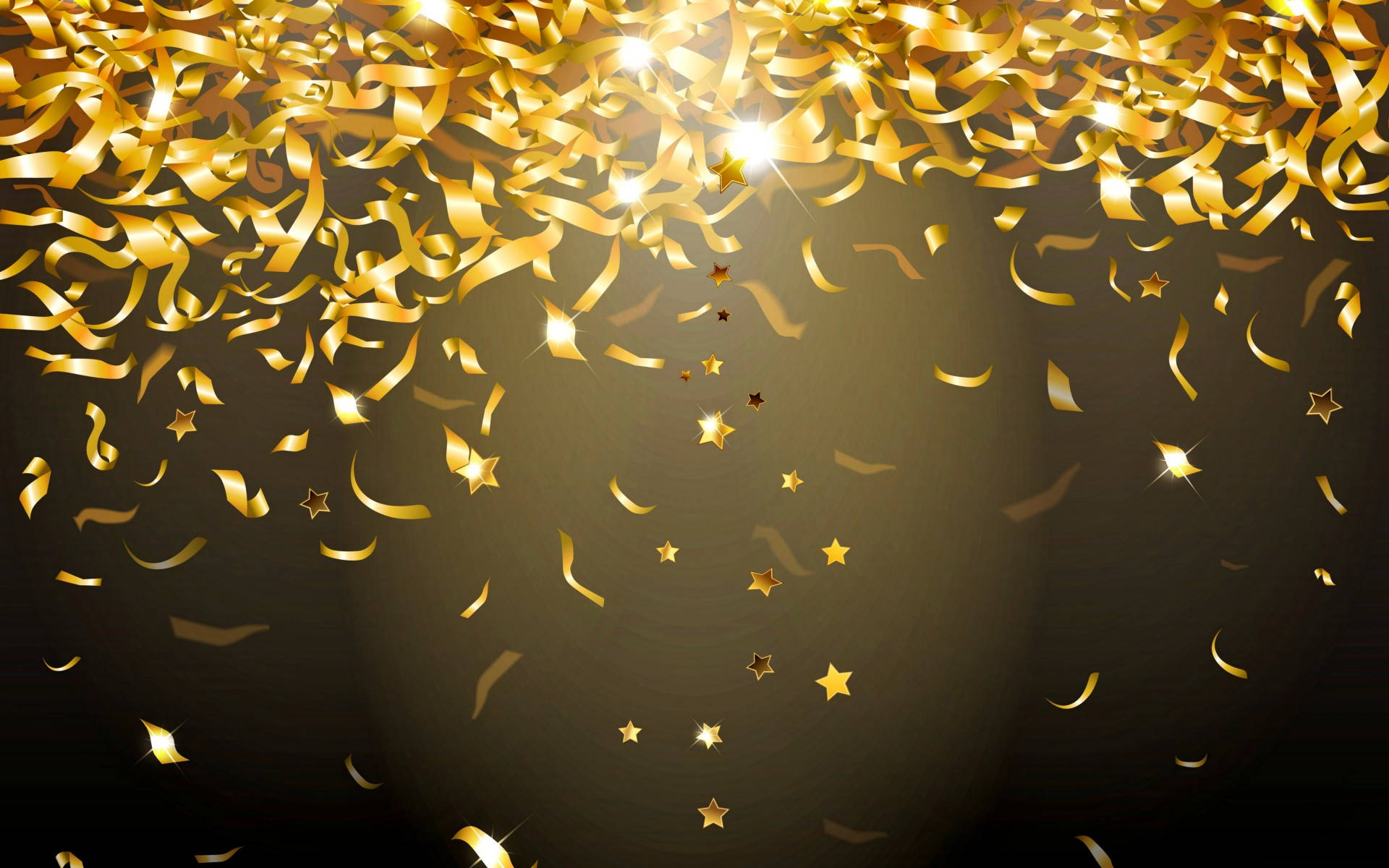 Confetti With Gold Glitter Design Background