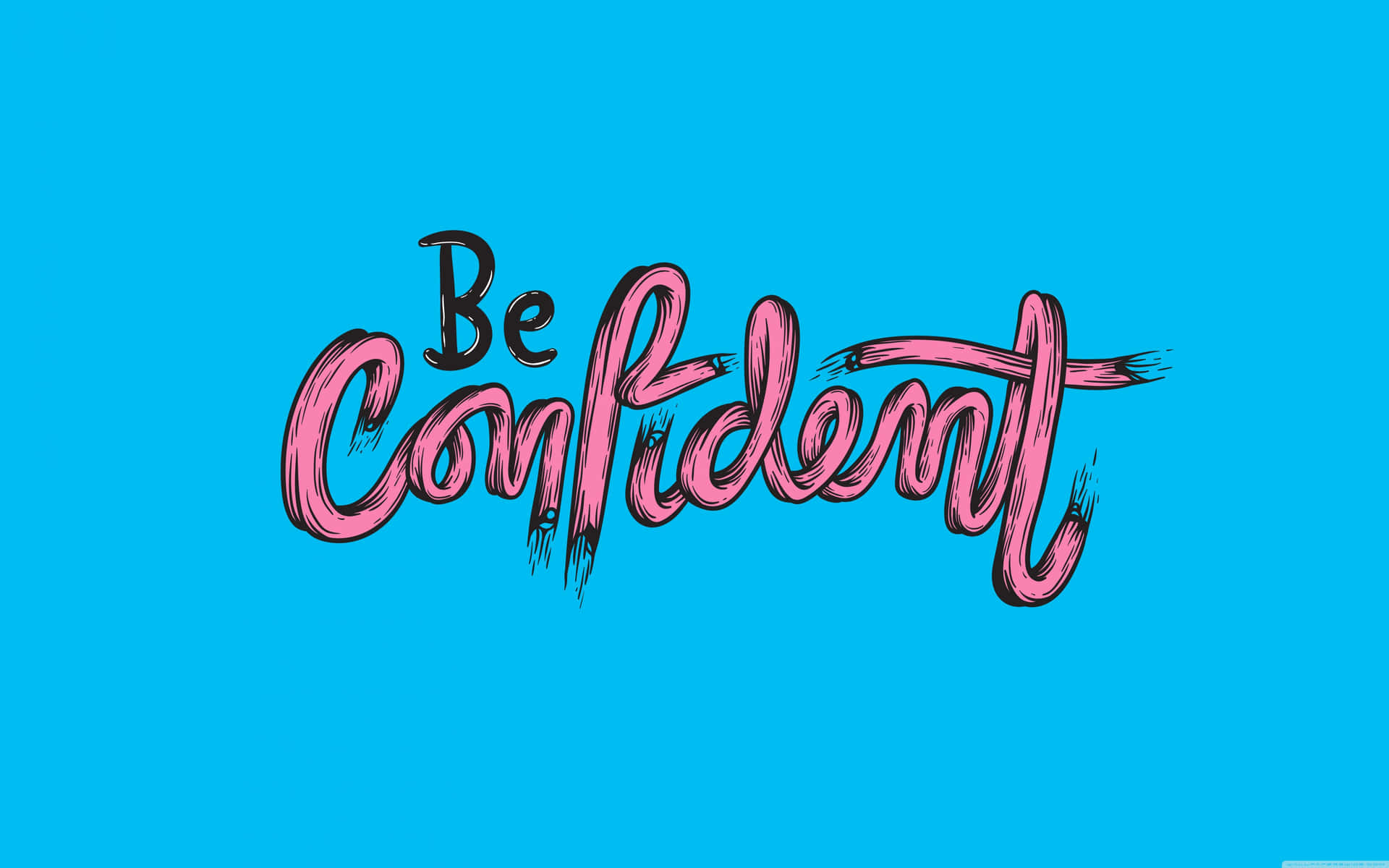 Confidence Be Confident Blue Quote Background