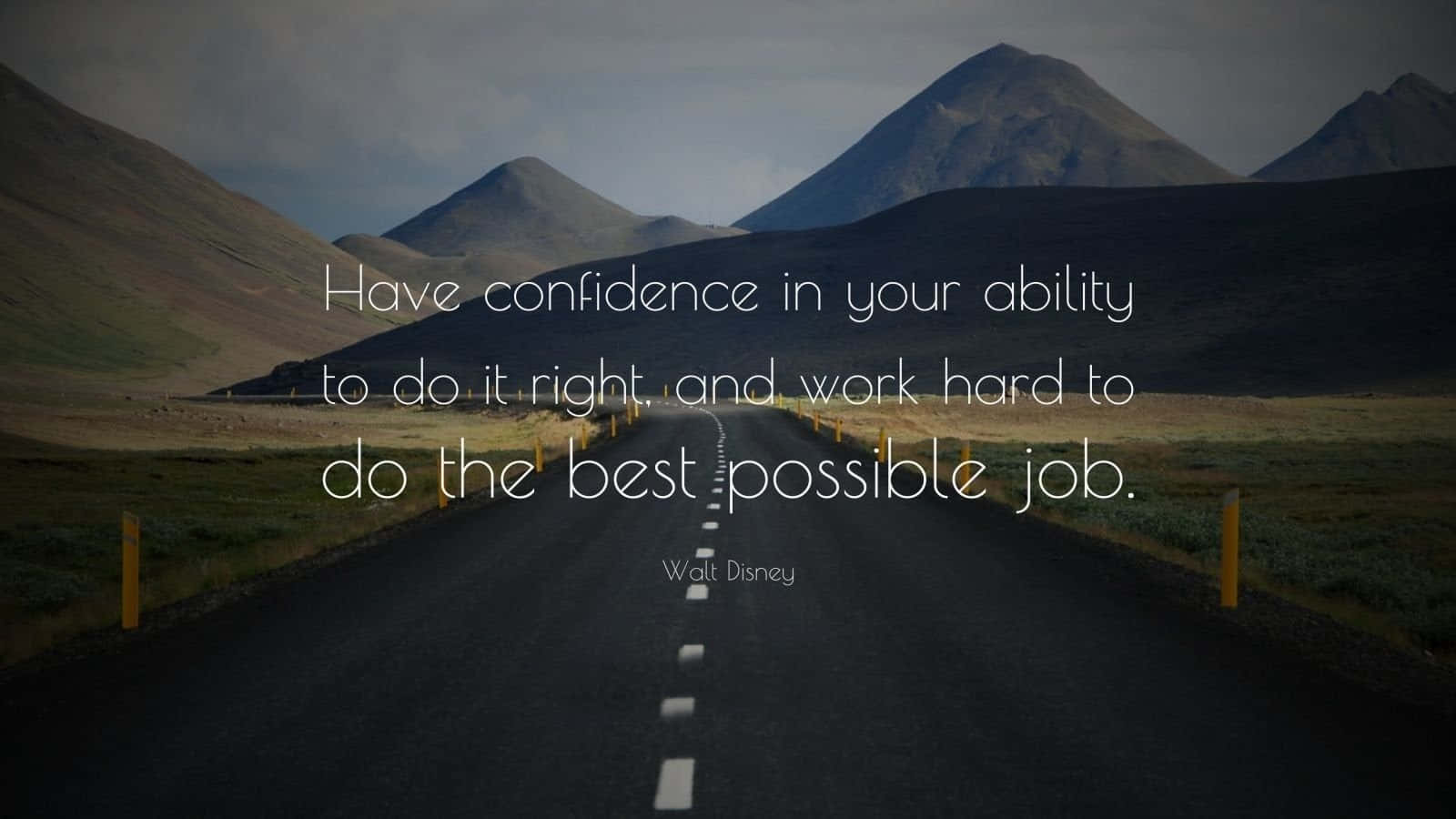 Confidence Quote With Highway Road Background