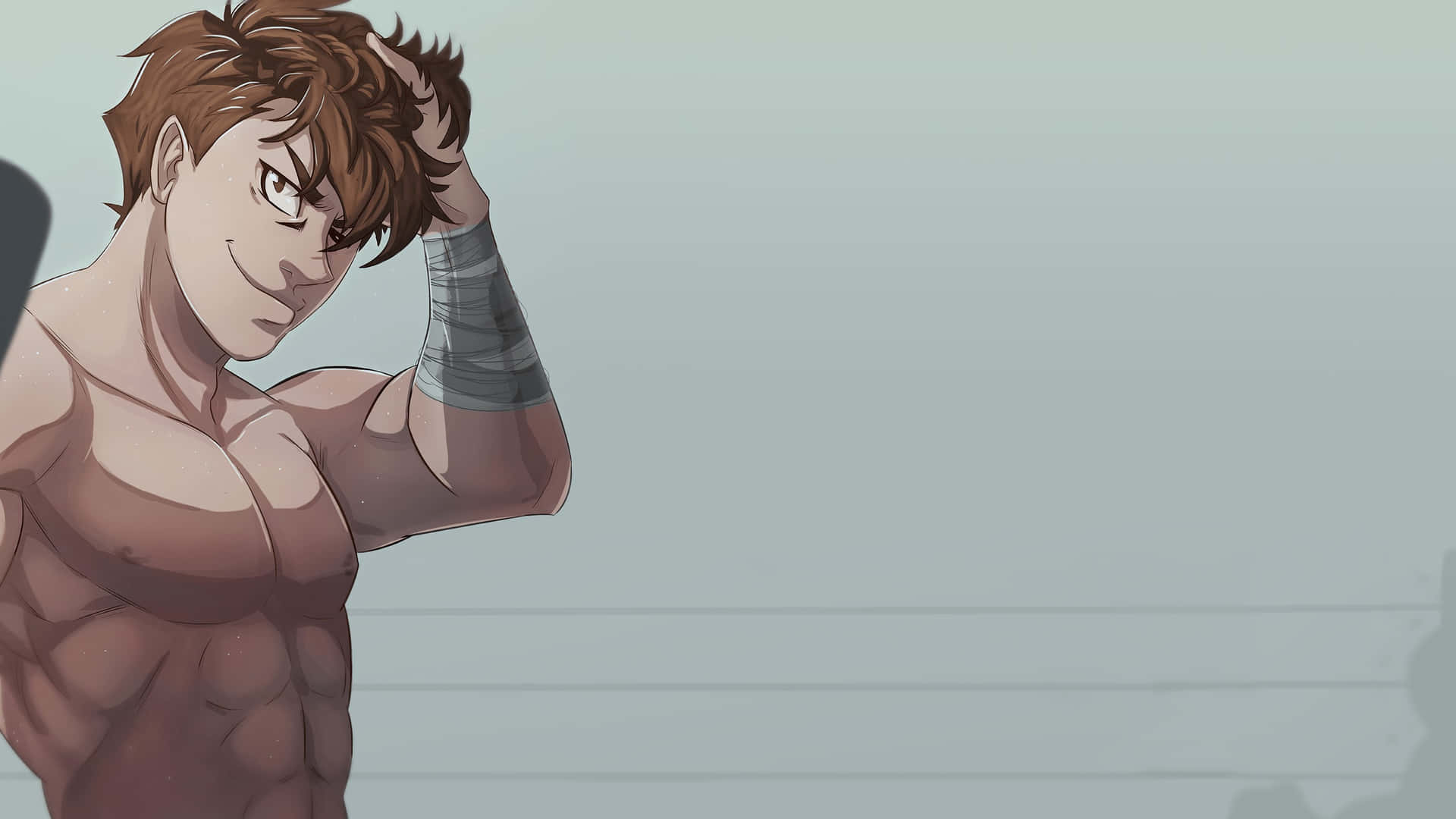 Confident Boxer Pose Background