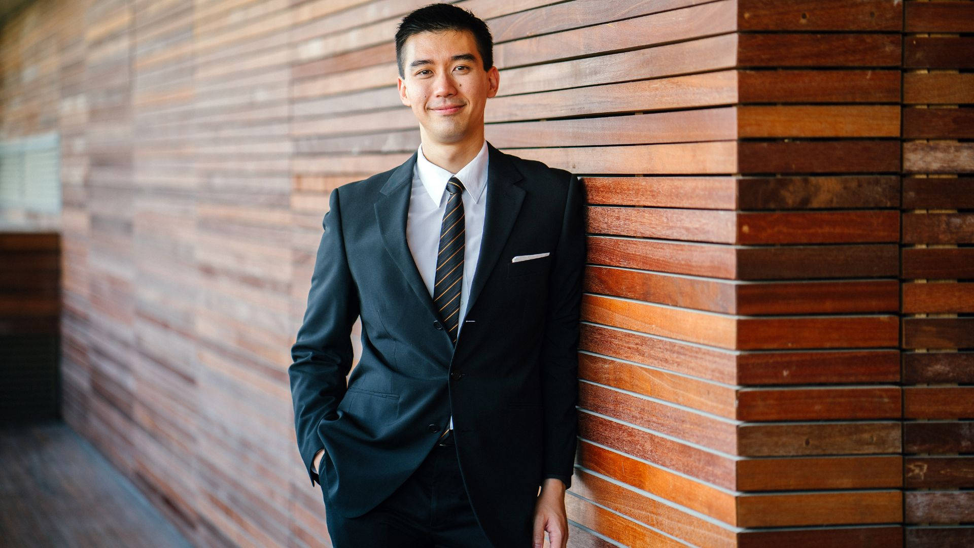 Confident Businessman Ready For Job Interview Background