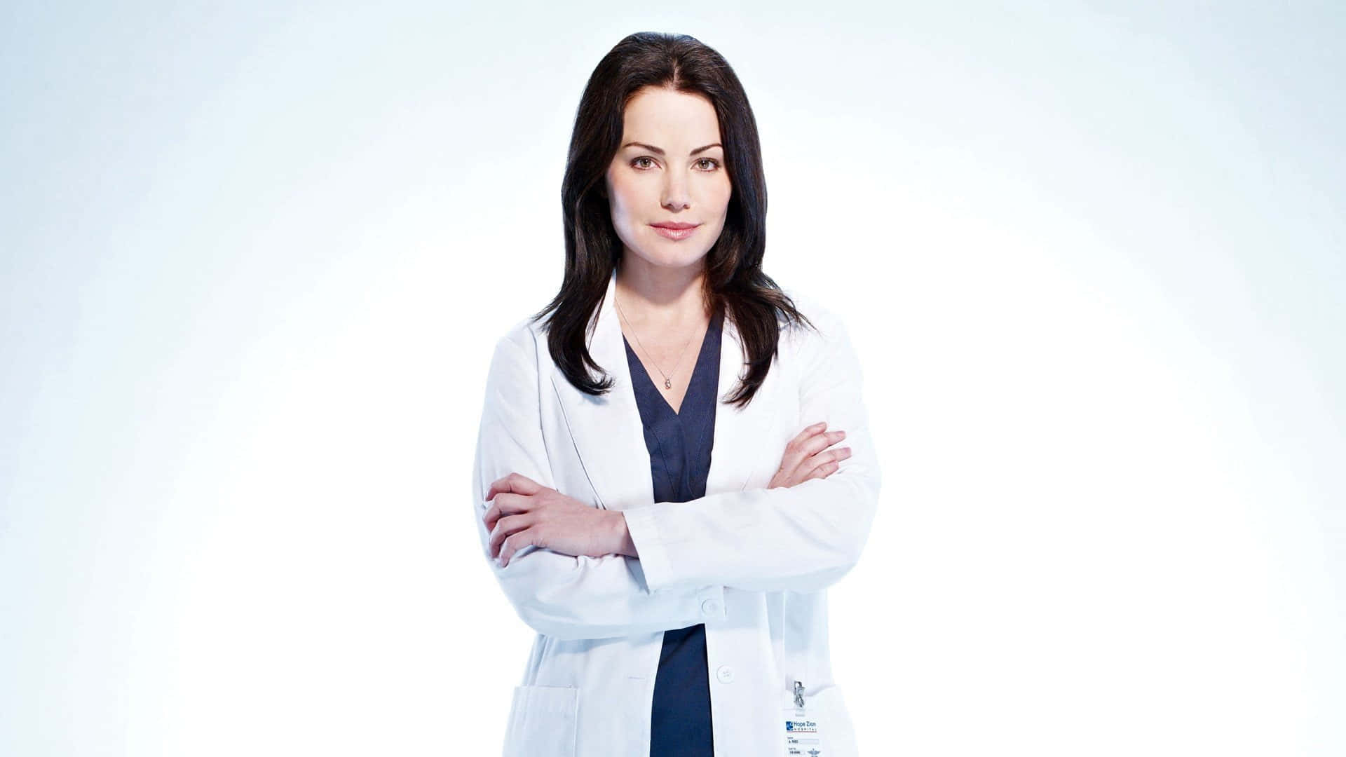 Confident Medical Professional Erica Durance Background