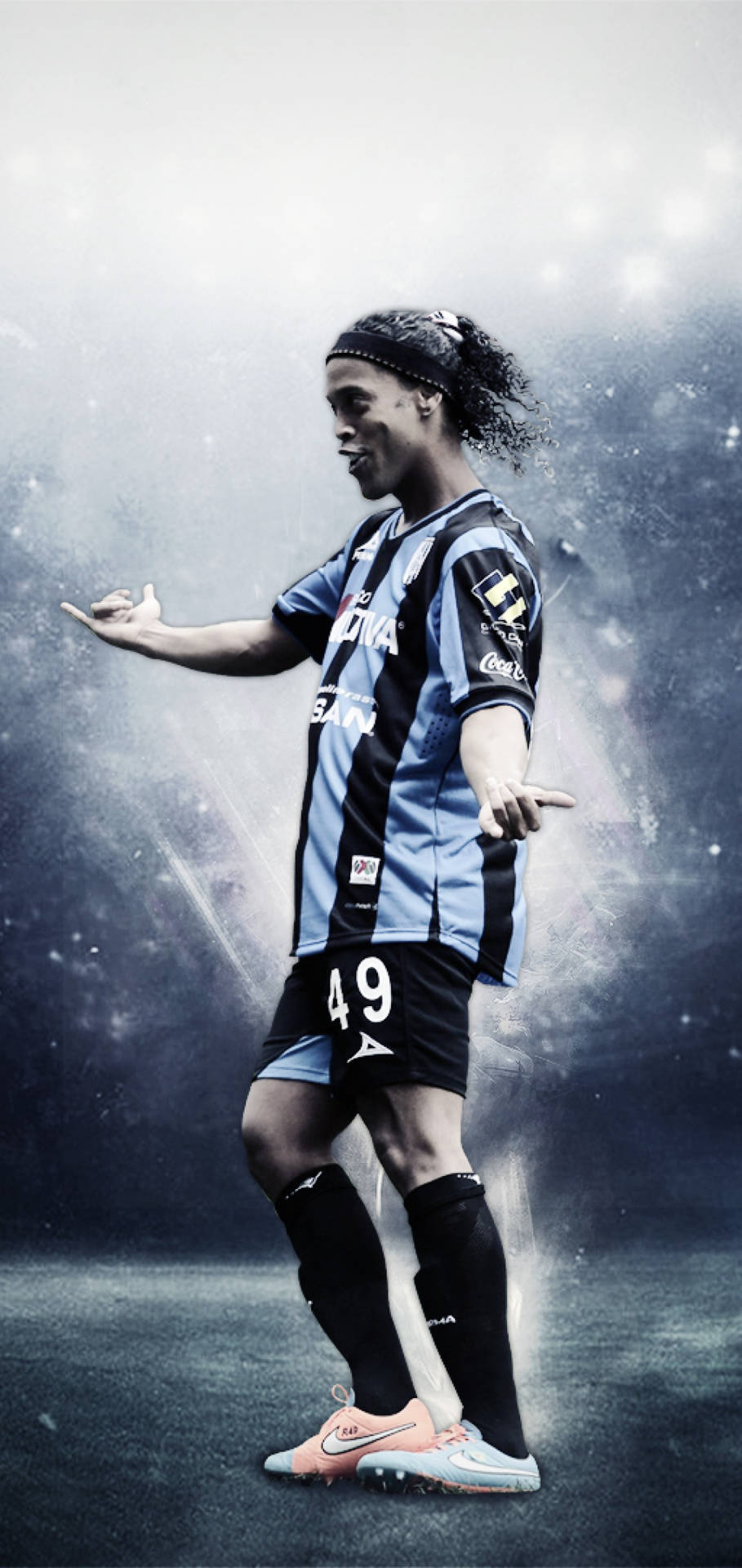 Confident Player Ronaldinho Background