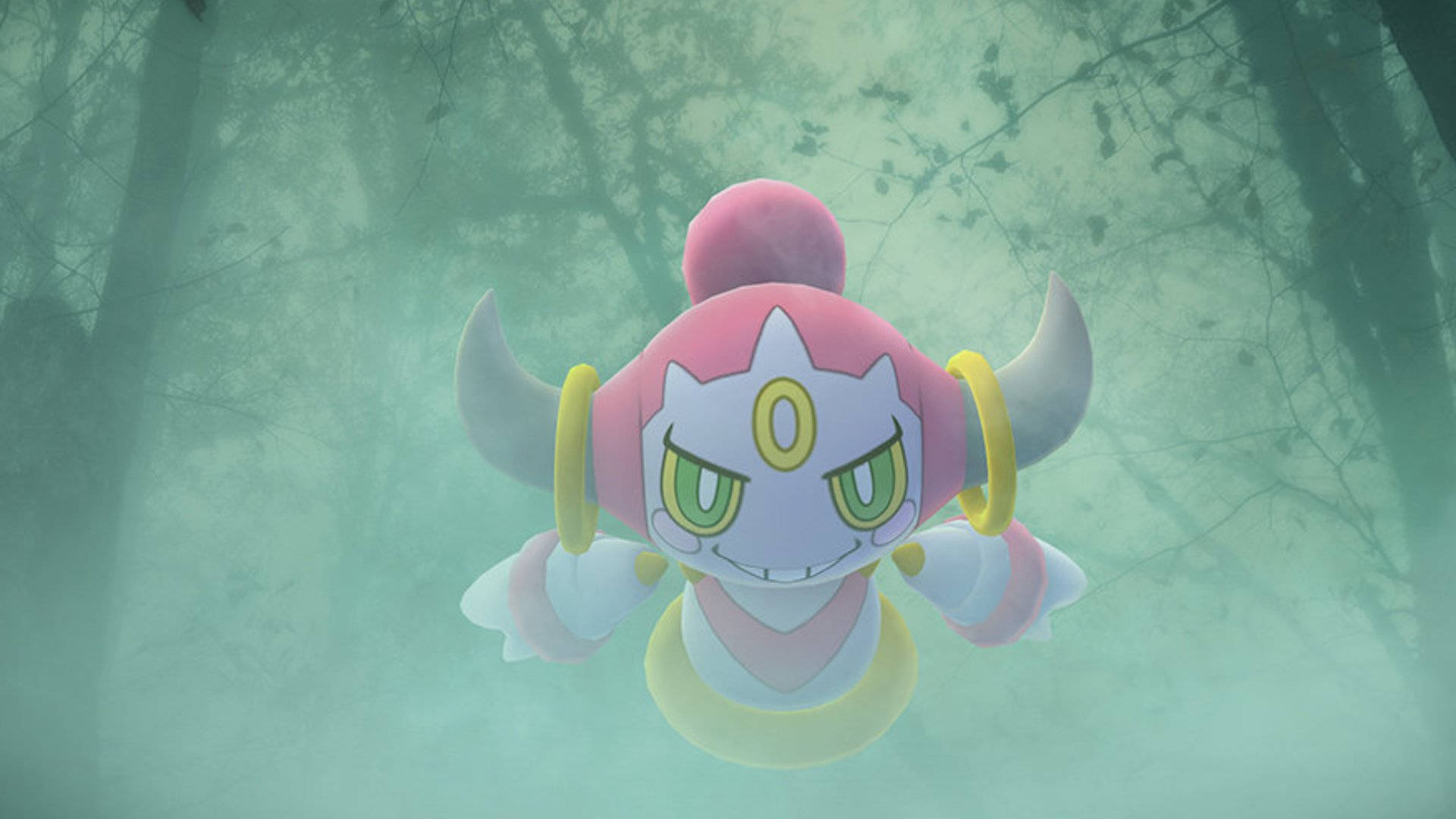 Confined Hoopa In Forest Background