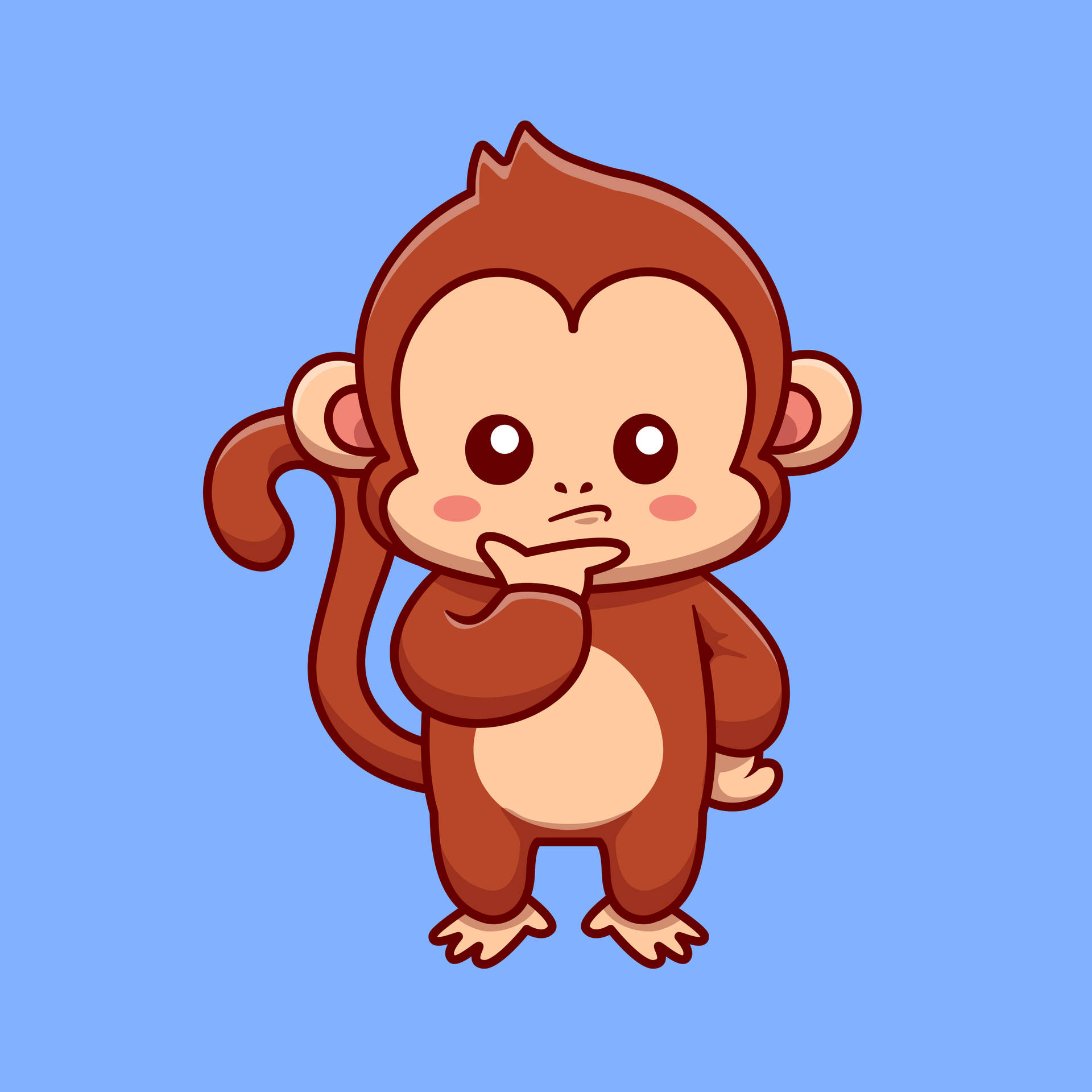 Confused Baby Monkey Background