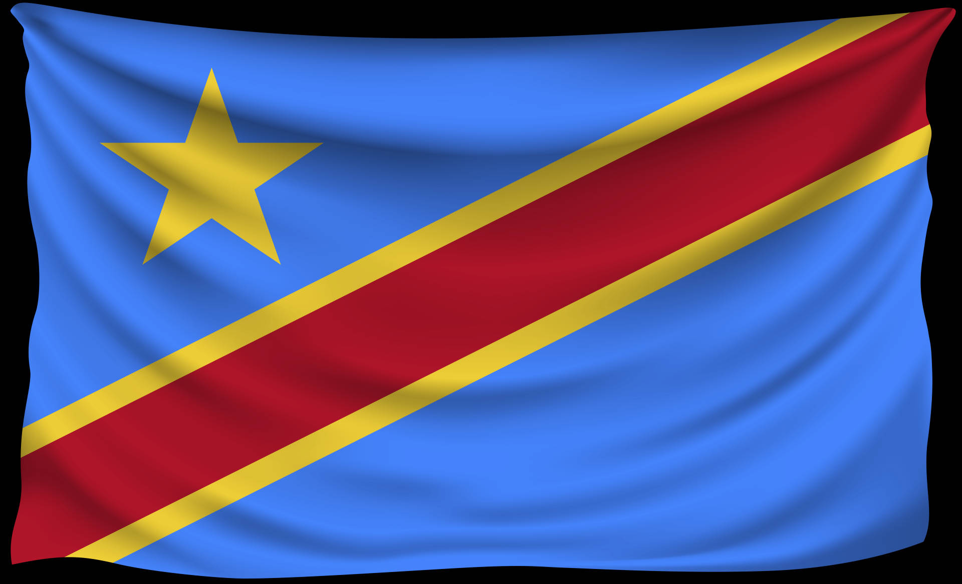 Congo Aesthetic Blue Flag Background