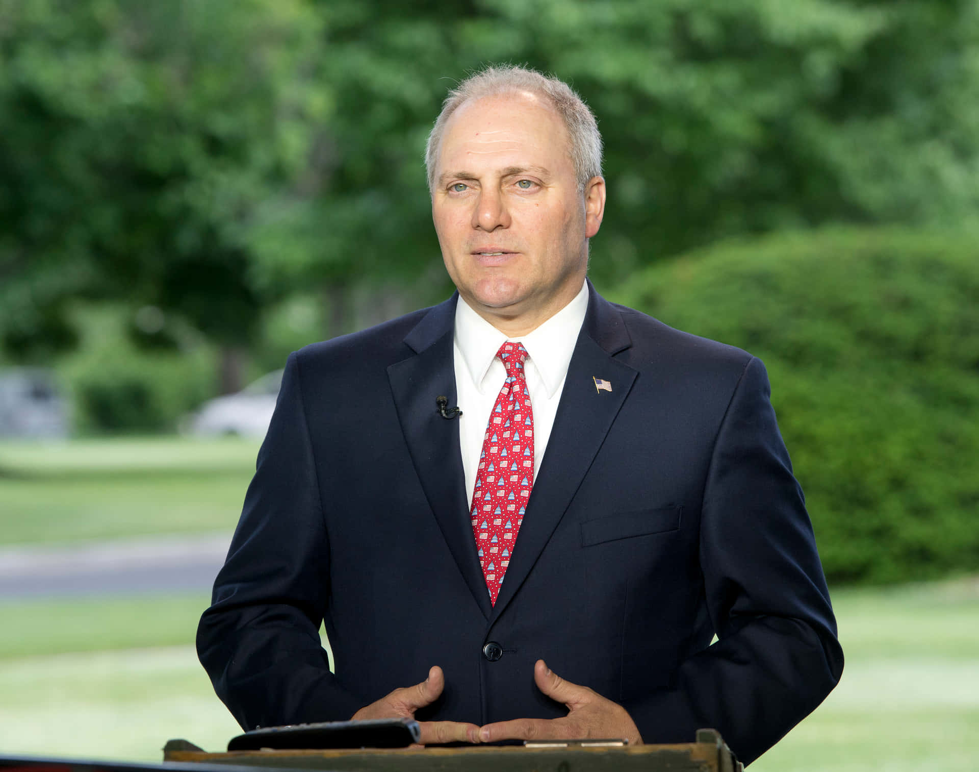 Congressman Steve Scalise In Mid-gesture During A Speech Background