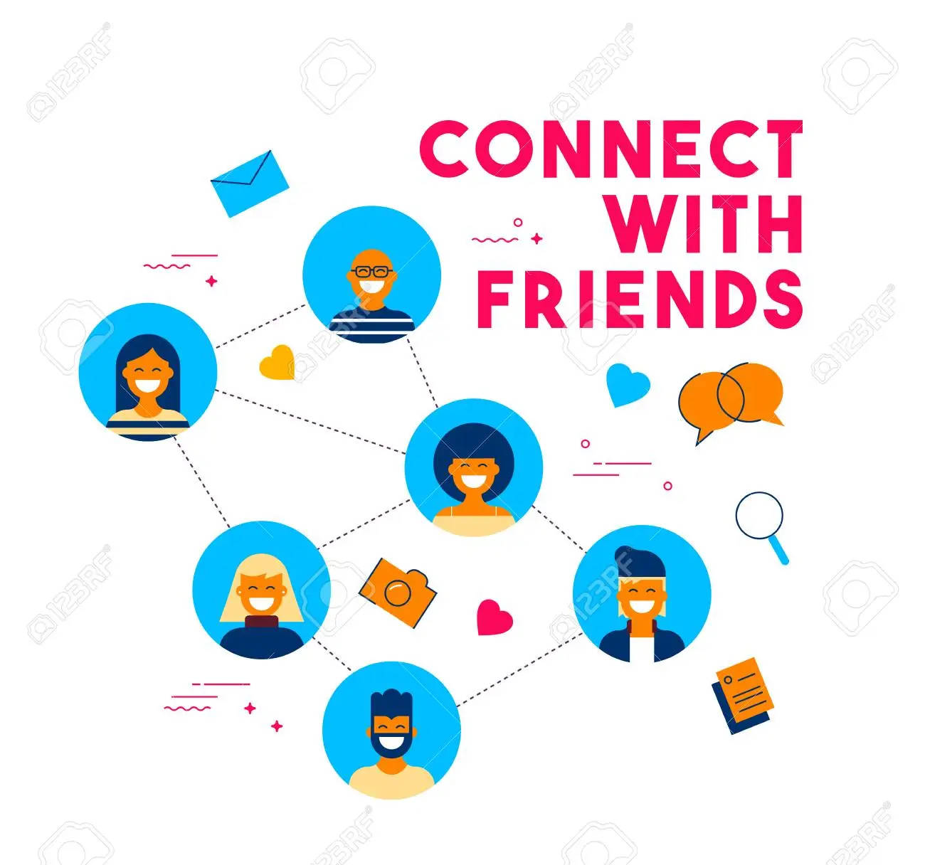 Connect With Friends Background