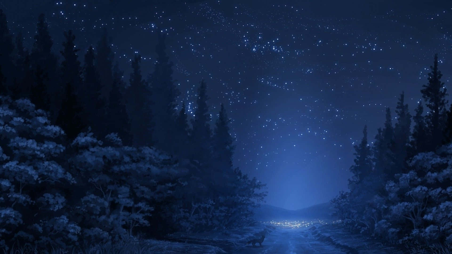 Connect With Nature In The Anime Forest Background