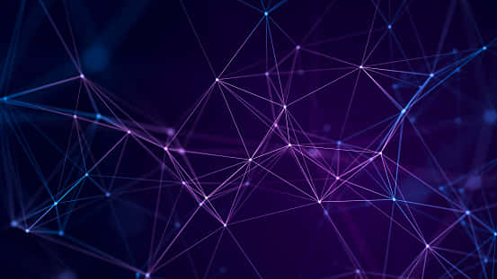 Connected Blue And Purple Dots Background
