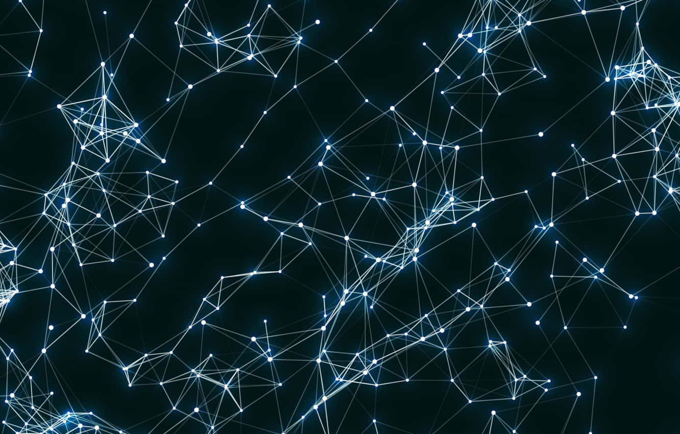 Connected Chains Of Dots And Lines Background
