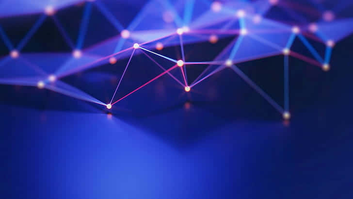 Connected Dots Forming 3d Shapes Background