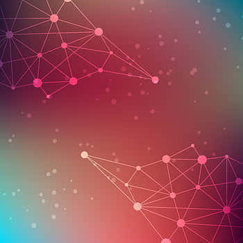 Connected Red Dots Background