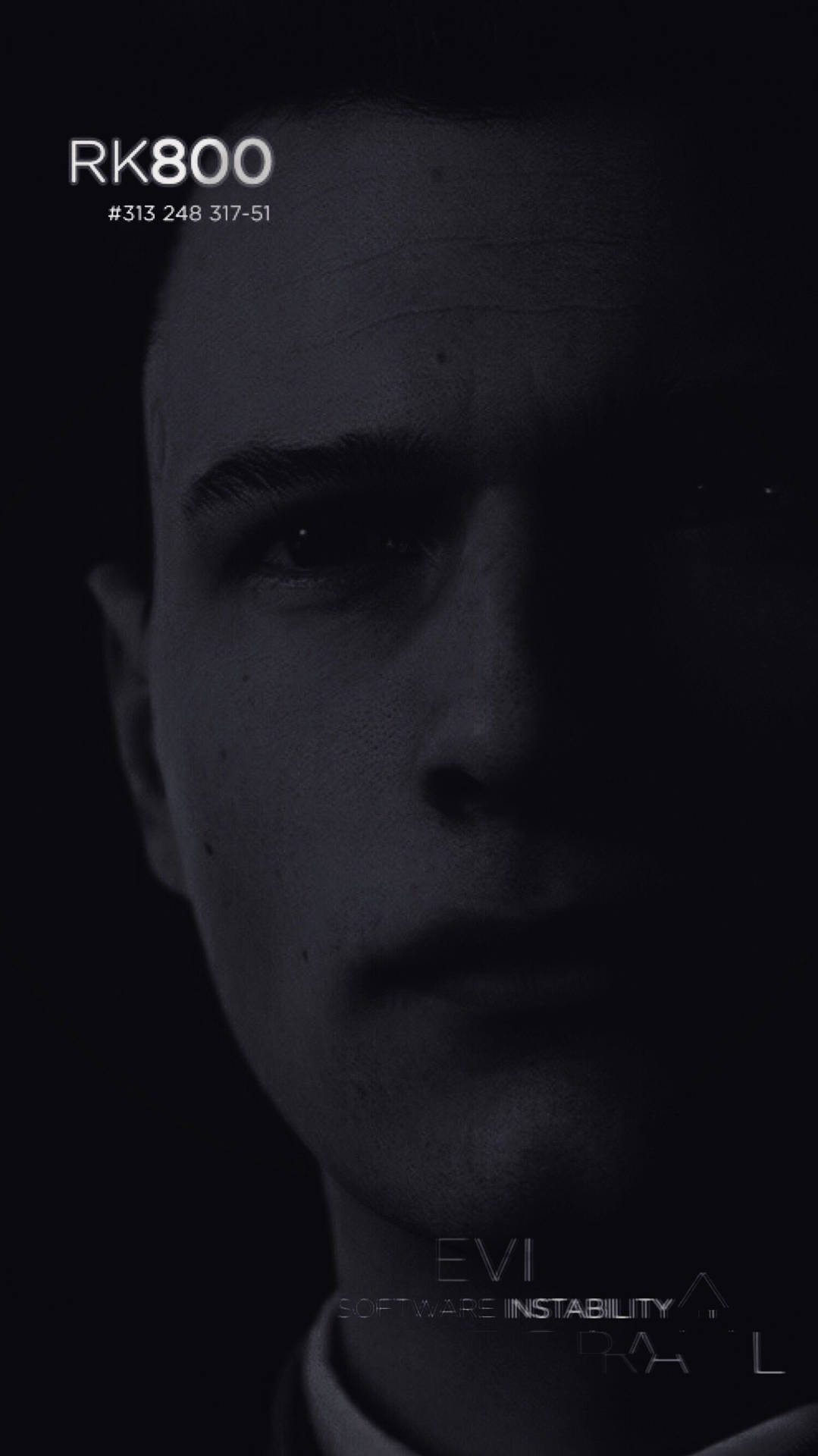 Connor Dark Portrait Detroit Become Human Background