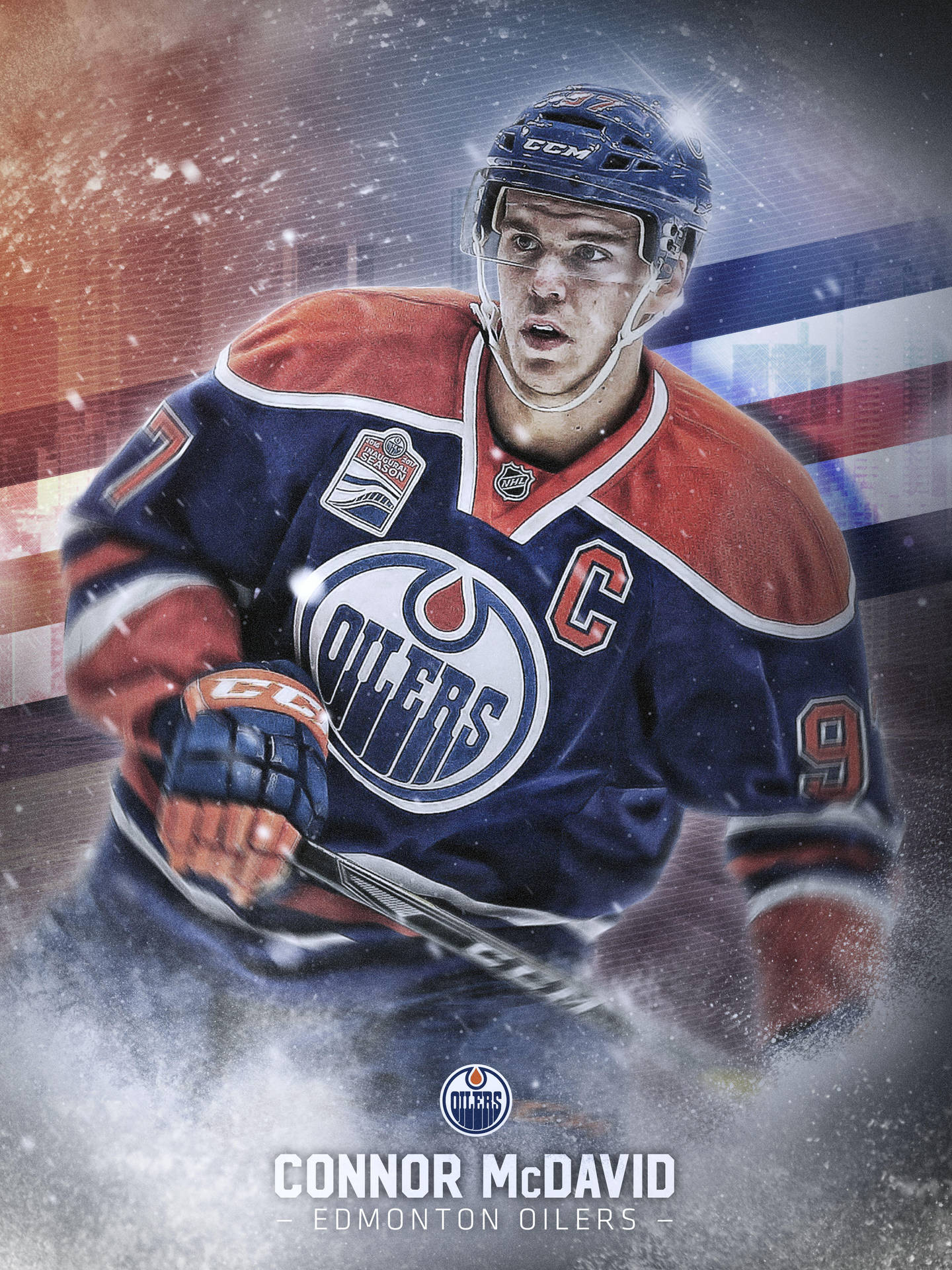 Connor Mcdavid Captain Of Edmonton Oilers Background