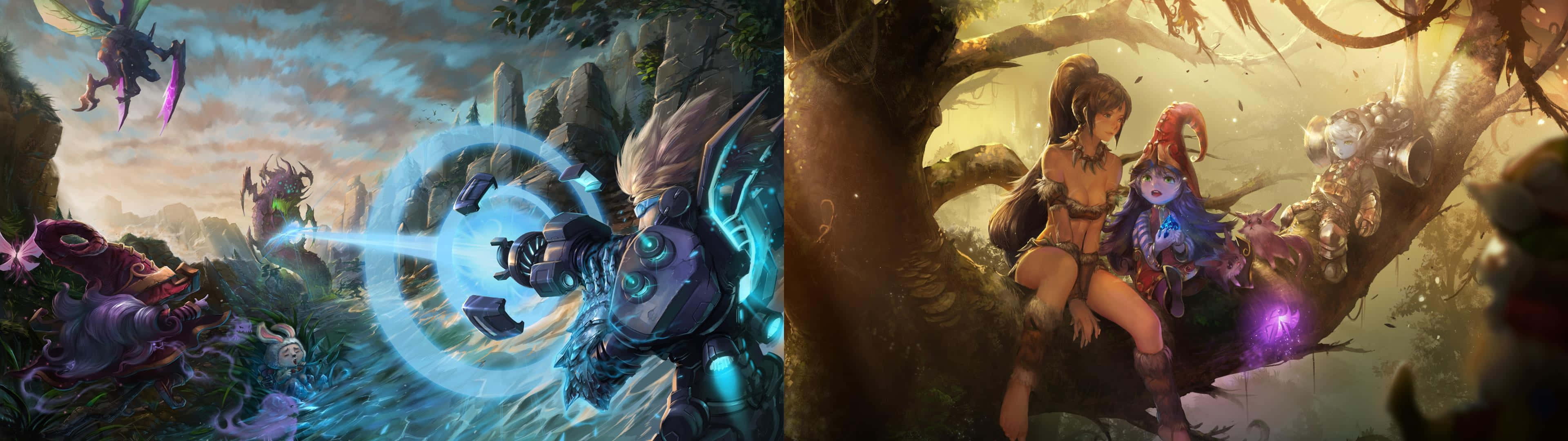 Conquer The Rift With This Intense League Of Legends Scene Background