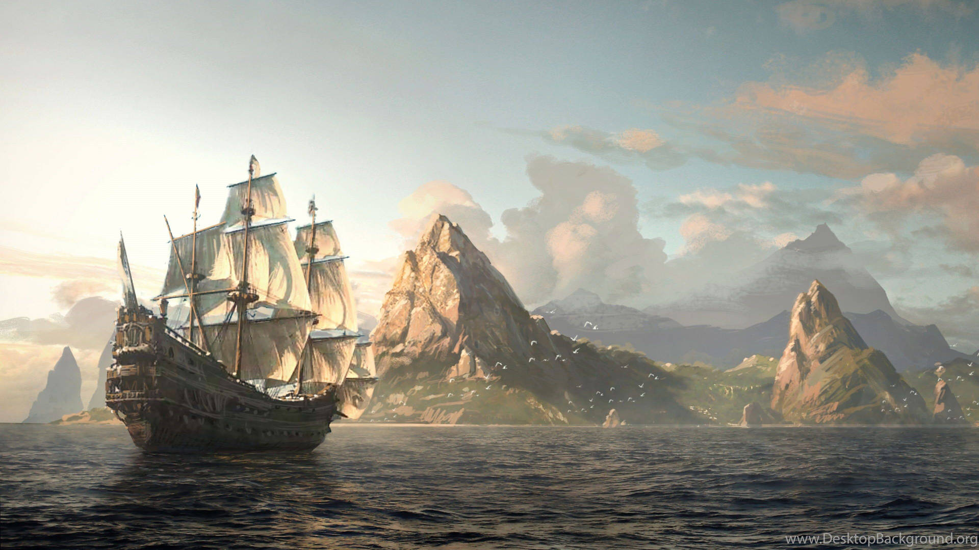 Conquer The Seas With A Pirate Ship Background