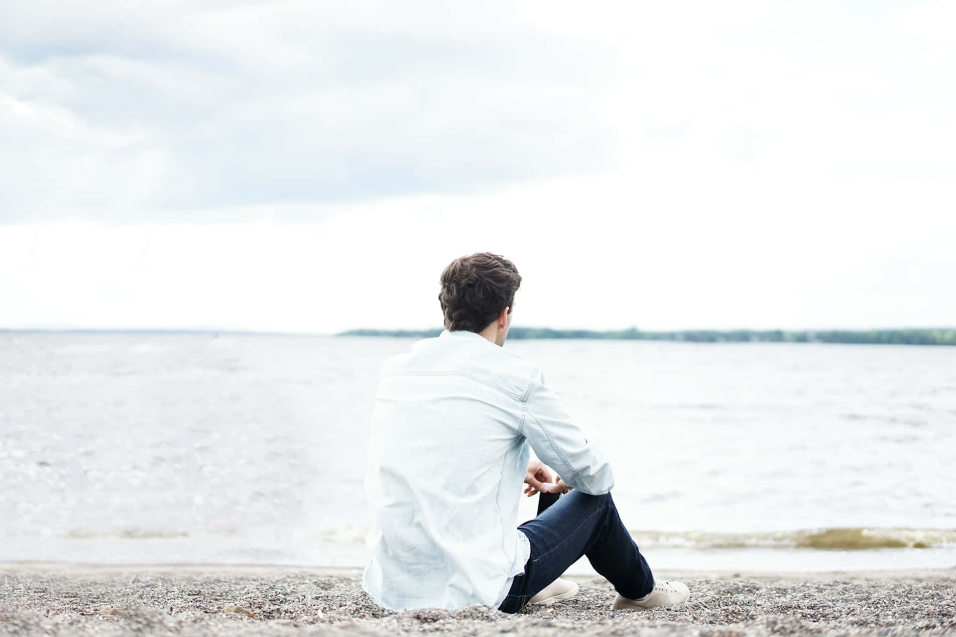 Contemplative Manby Lake Background