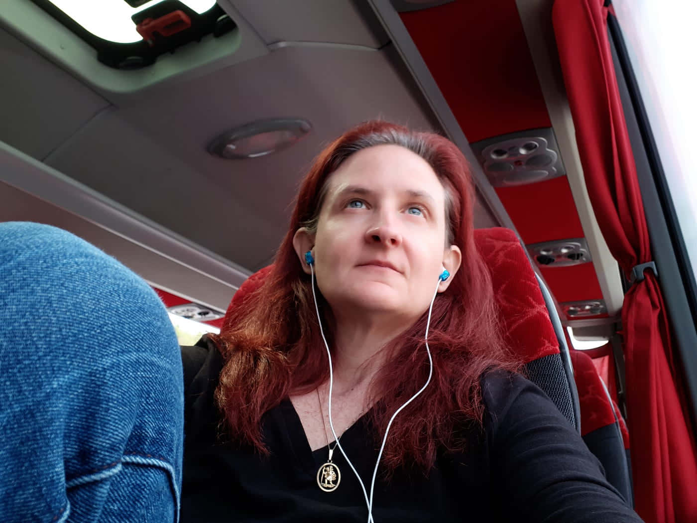 Contemplative Womanon Bus Journey.jpg Background