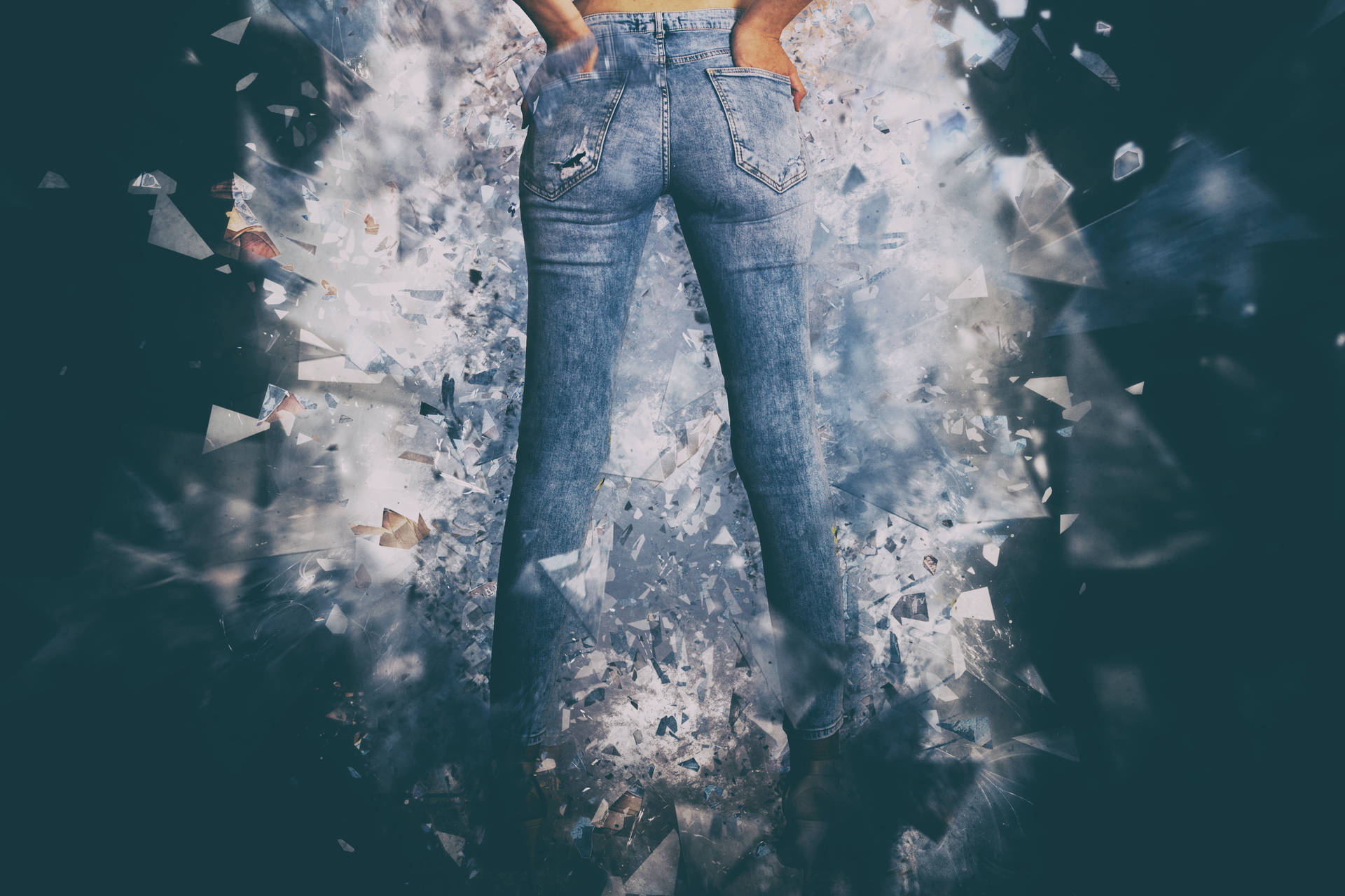 Contemporary Denim Elegance Background