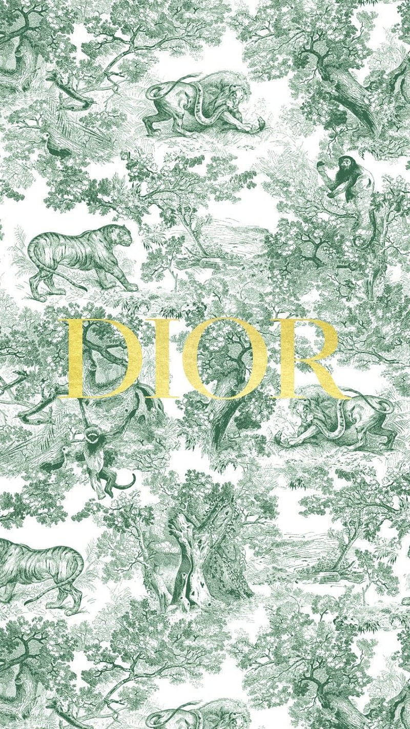 Contemporary Dior Designer Logo Illustrated On Vintage Backdrop Background