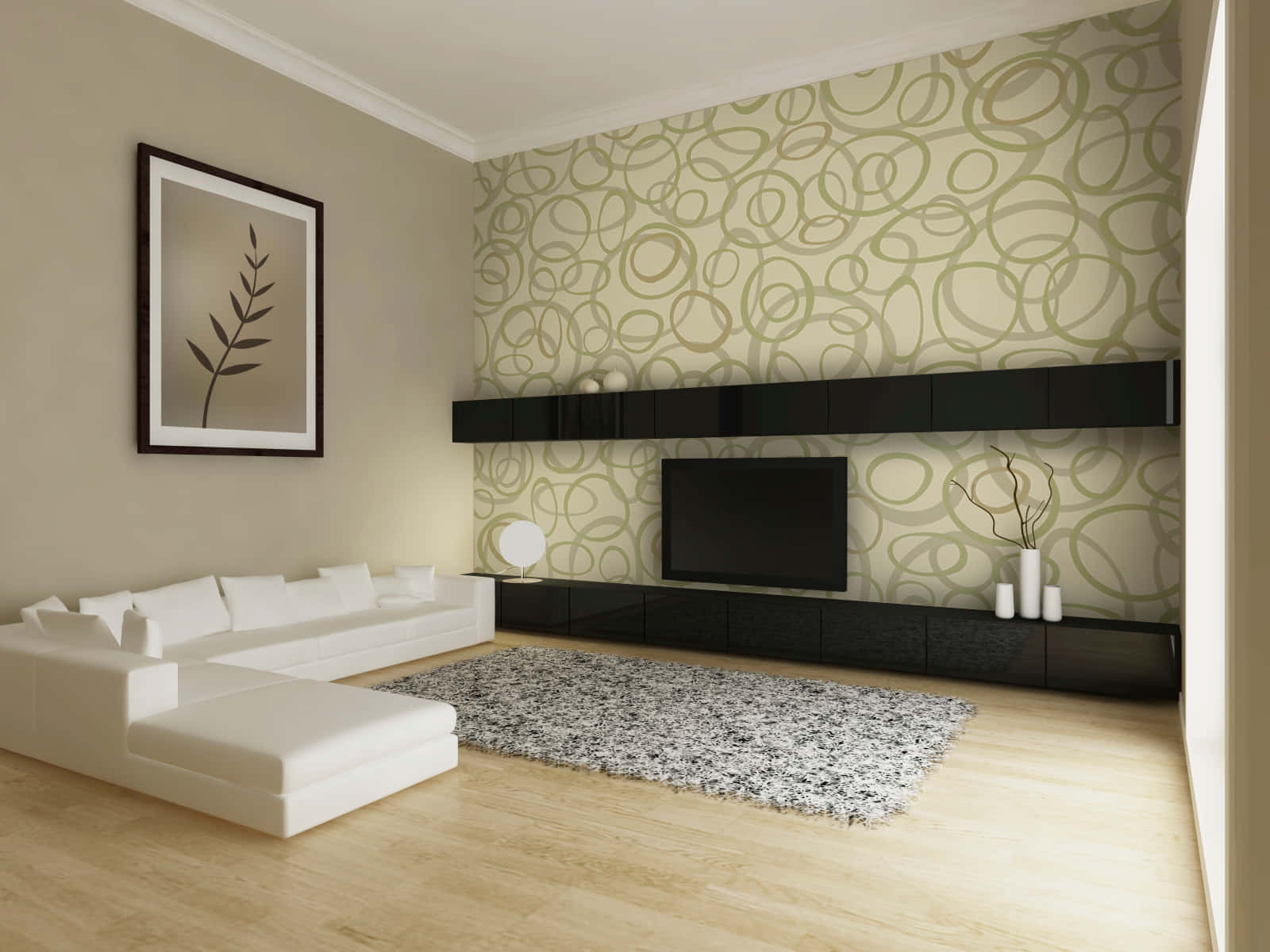 Contemporary Living Room Interior Background