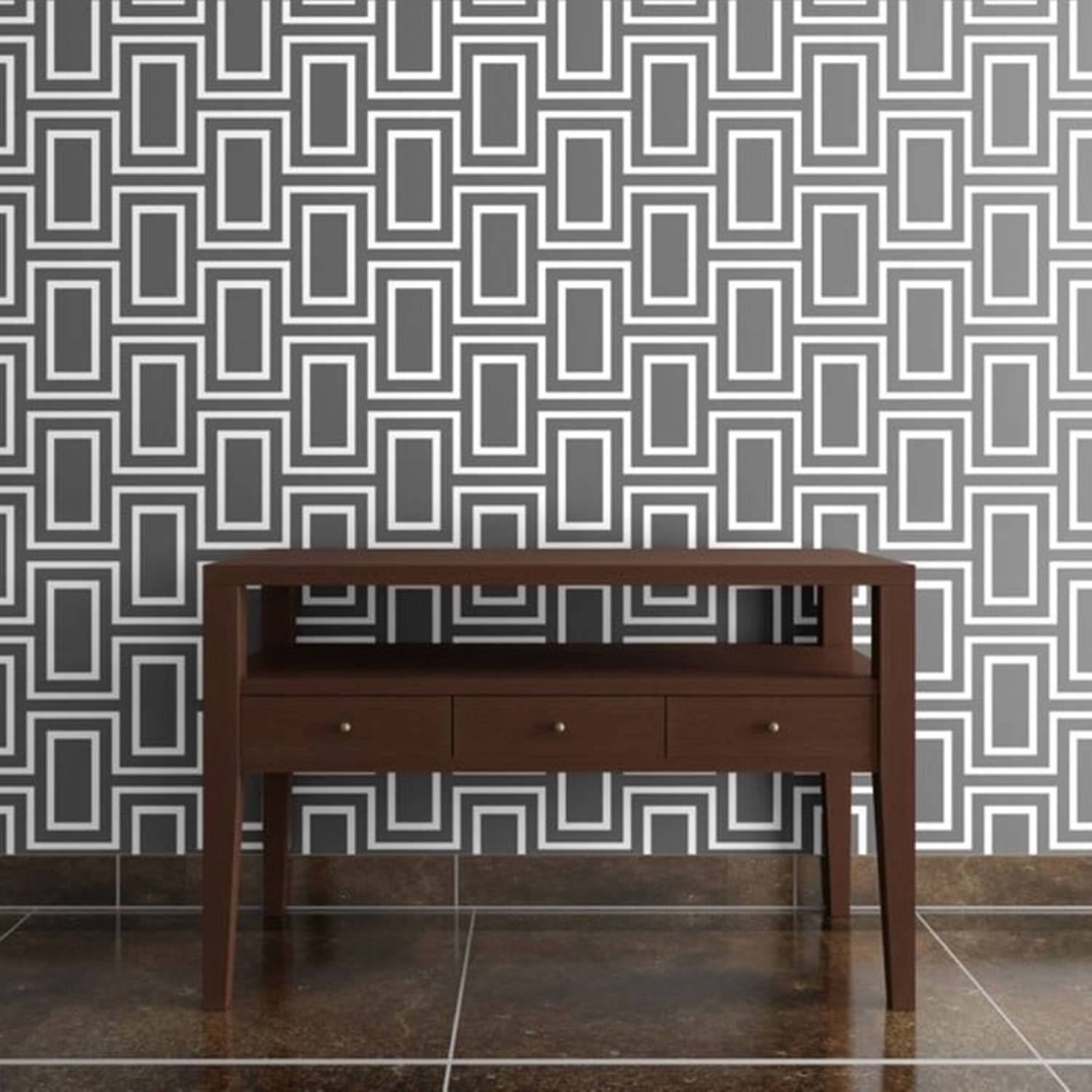 Contemporary Modern Glistening Maze Wall Background