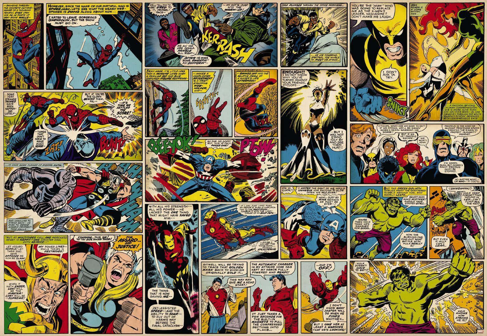 Contemptuous Comics Collage Background