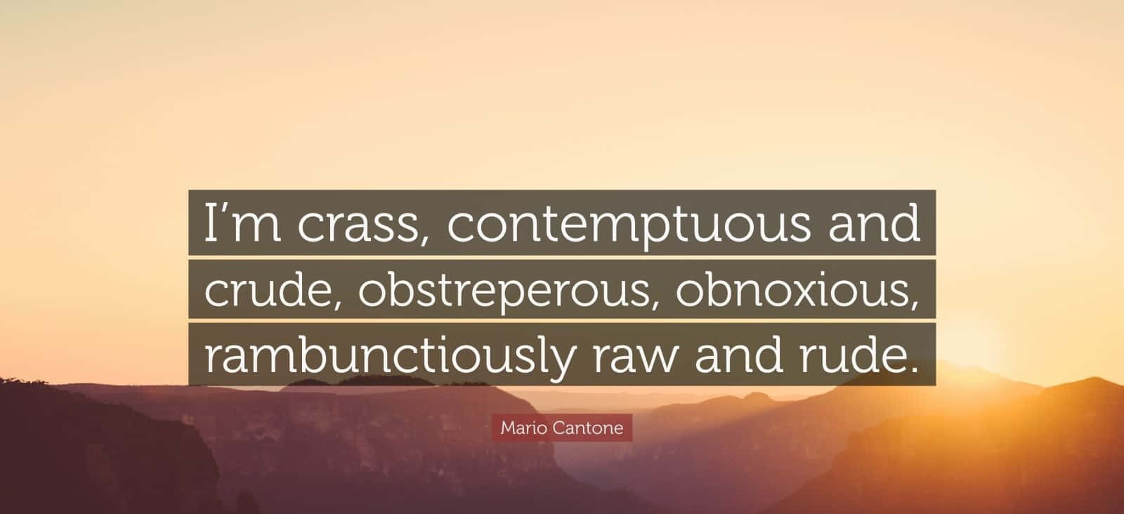 Contemptuous Quote By Mario Cantone Background