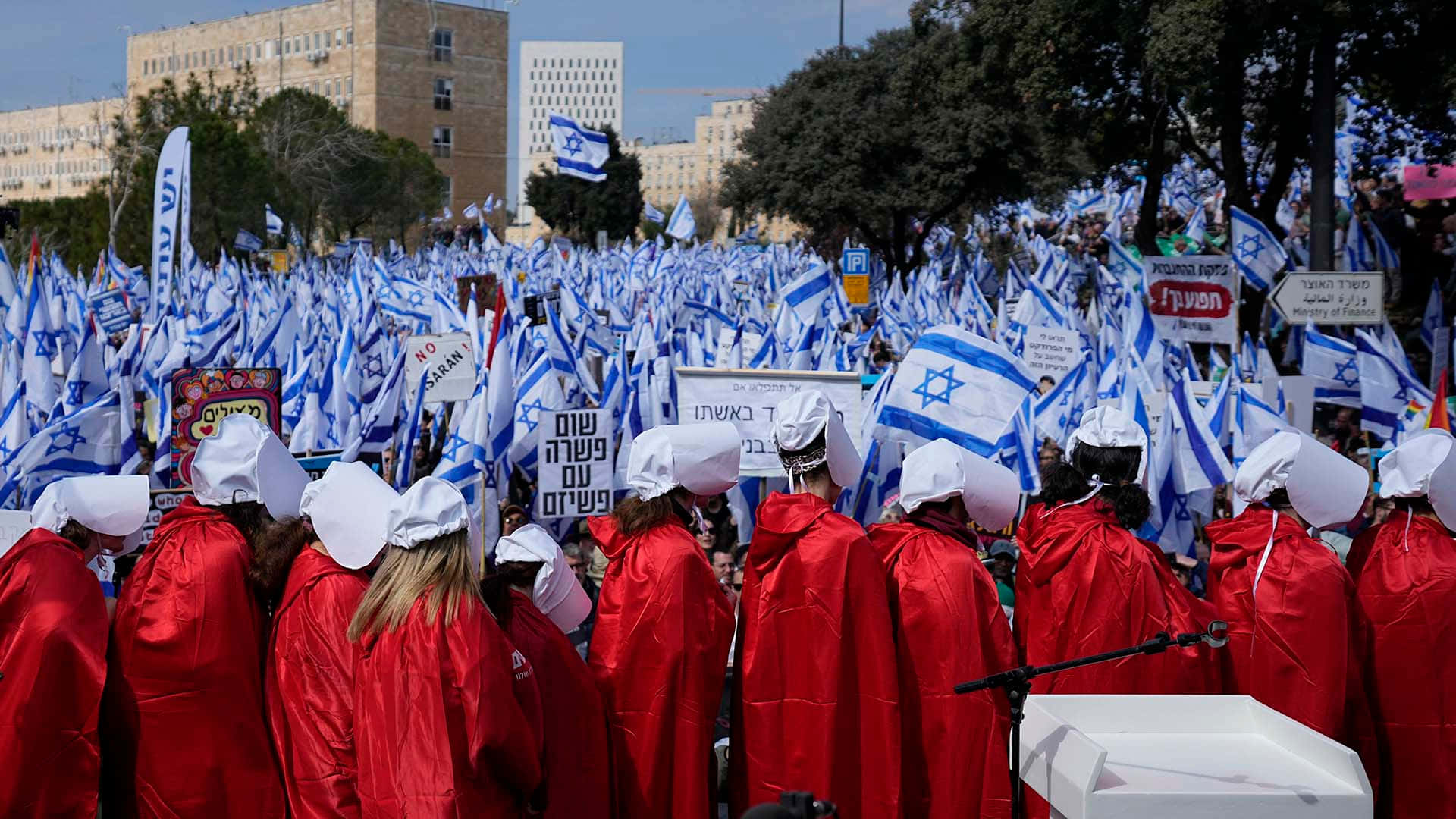 Contentious Israeli Protest Background